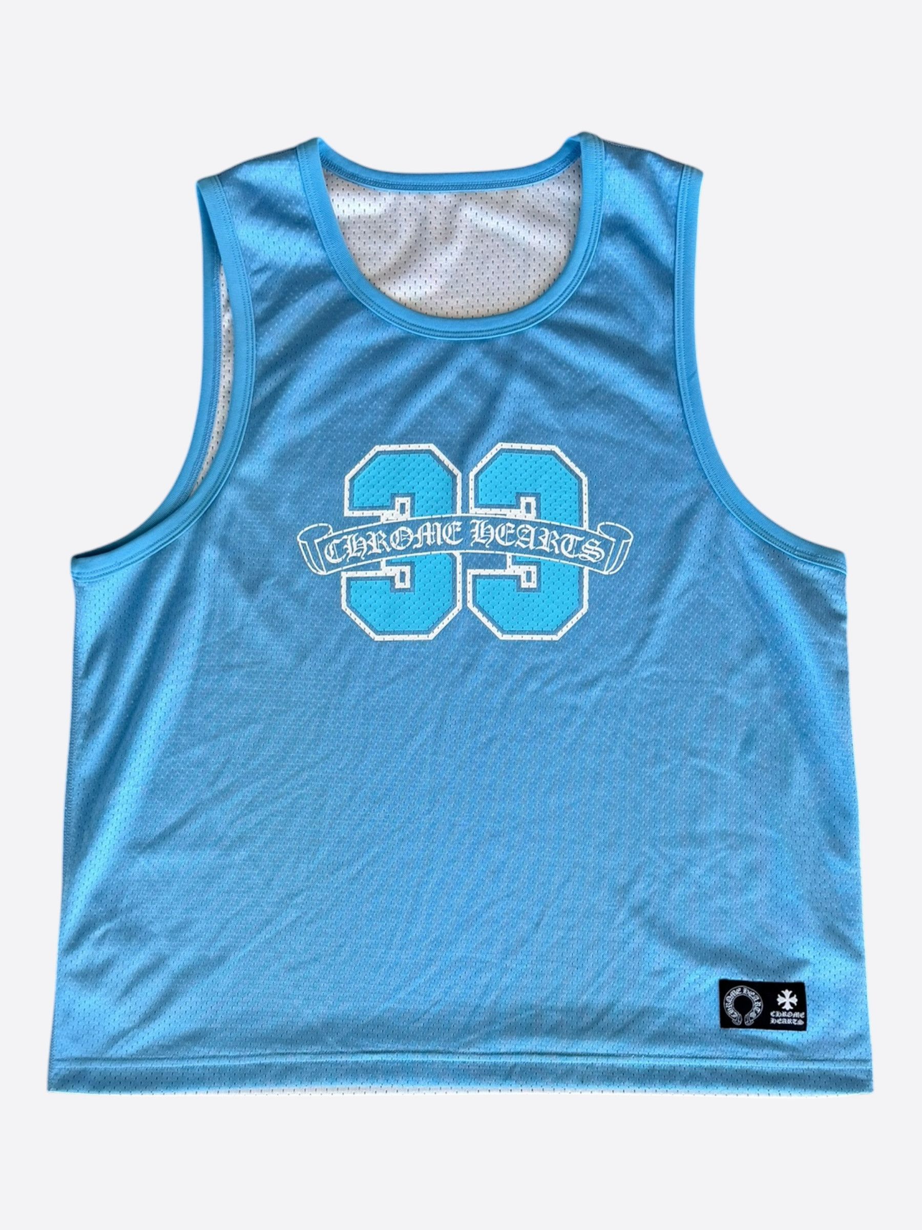 Chrome Hearts Chrome Hearts Blue & White Logo Reversible Mesh Jersey Size US M / EU 48-50 / 2 - 1 Thumbnail