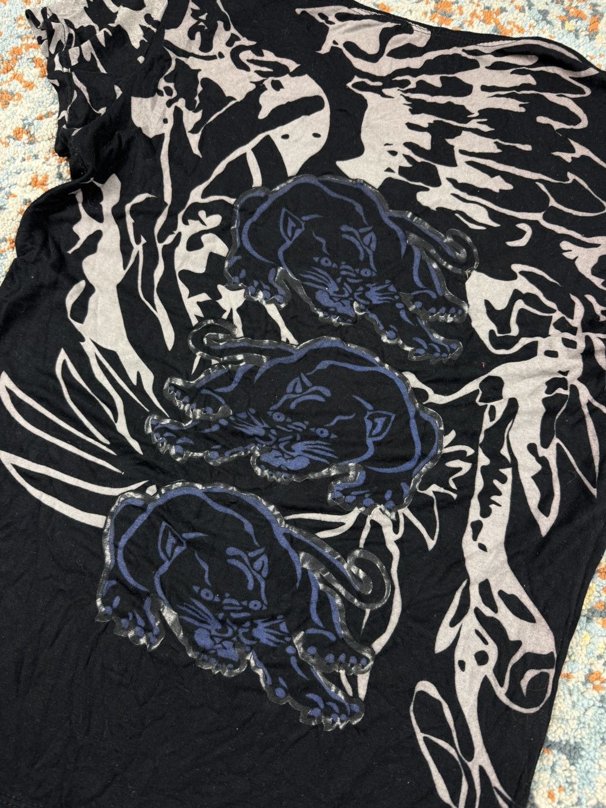 Christian Audigier × Ed Hardy × Vintage Vintage Y2K Ed Hardy by Christian Audigier studded tee top Size XL / US 12-14 / IT 48-50 - 4 Thumbnail