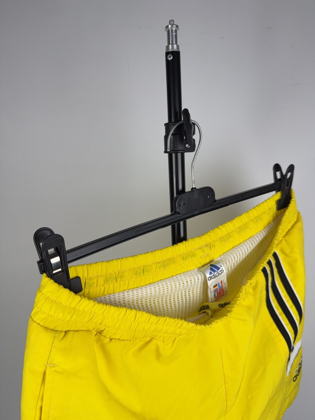 Adidas Vintage 90s Adidas Yellow 3-Stripes Swim Running Shorts S Size US 30 / EU 46 - 9 Thumbnail