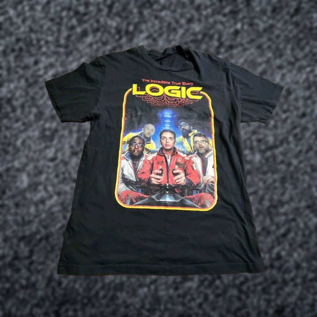 Next Level VINTAGE Next Level Shirt Mens S The Incredible True Story Logic T Shirt Hip Hop Rap Music Black 2010-2019 Mens Size US S / EU 44-46 / 1 - 1 Thumbnail