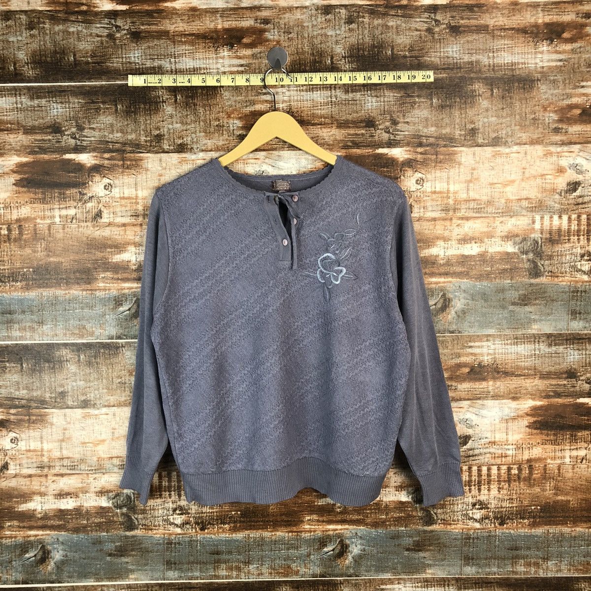 Aran Isles Knitwear × Japanese Brand Vintage Woods Sweaters Purple #972 Size M / US 6-8 / IT 42-44 - 1 Thumbnail