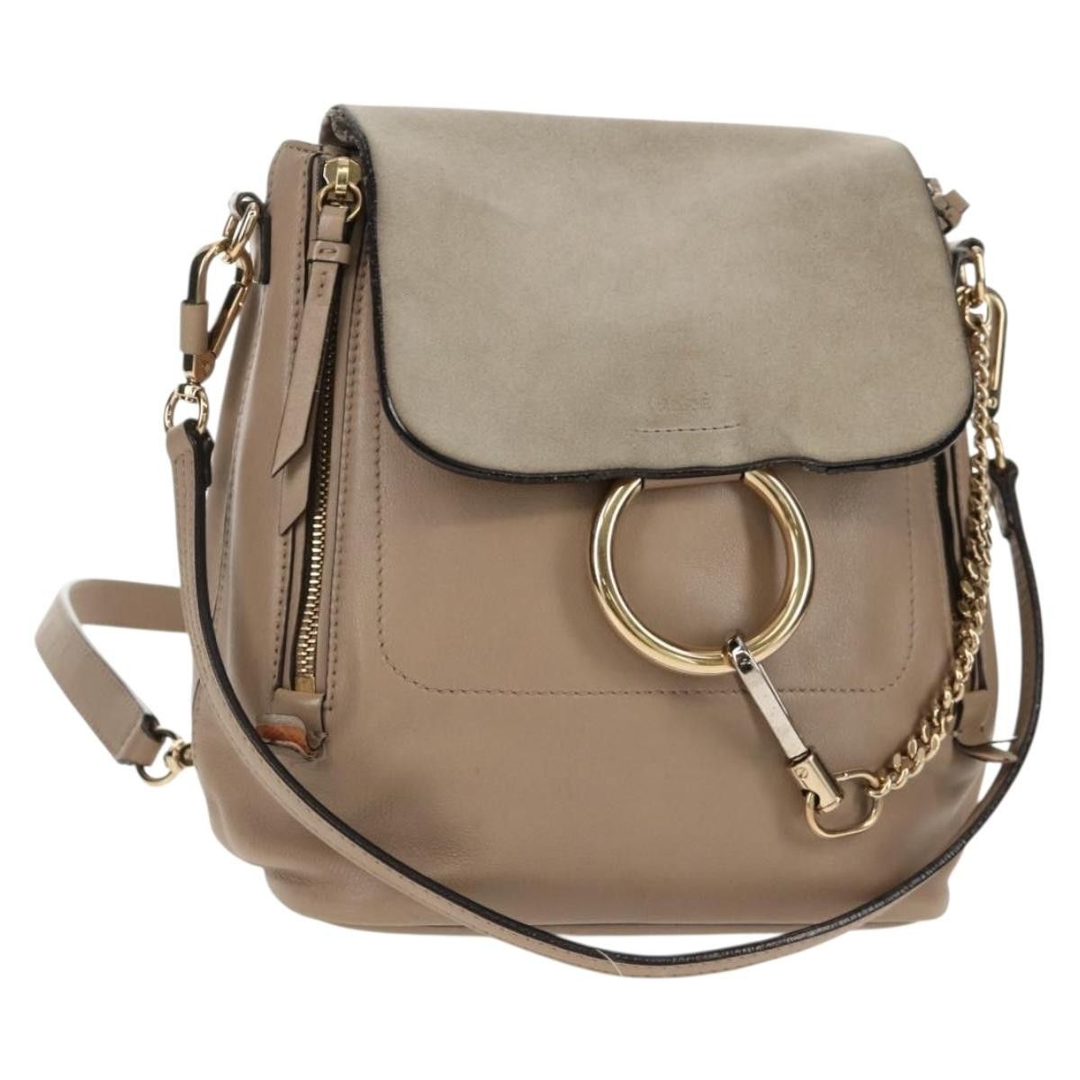 Chloe Chloe Faye Backpack Leather and Suede Size ONE SIZE - 1 Thumbnail