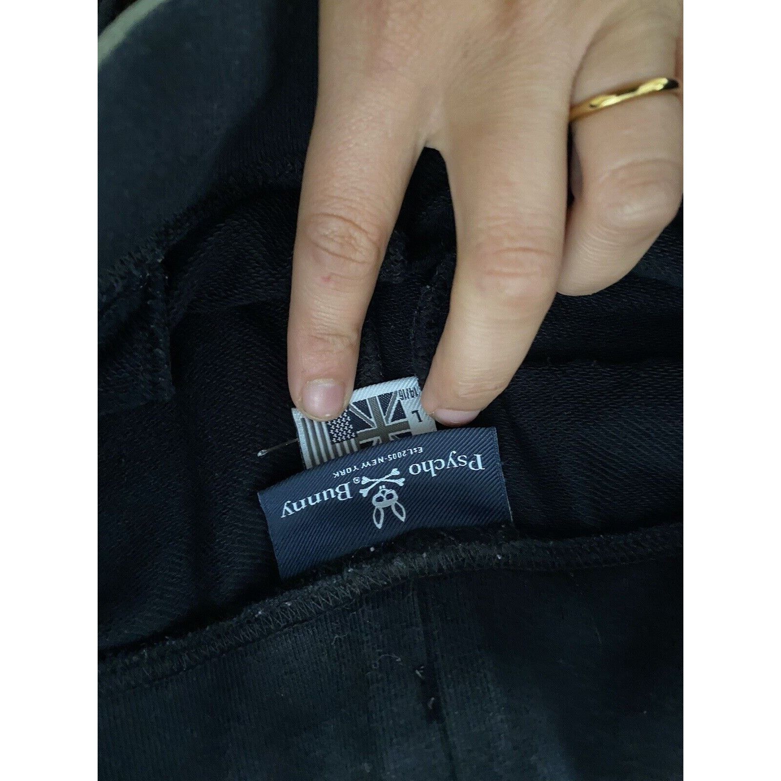 Psycho Bunny Psycho Bunny Sweatpants Men's L Patchin Chenille Bunny Black Size US 30 / EU 46 - 4 Thumbnail