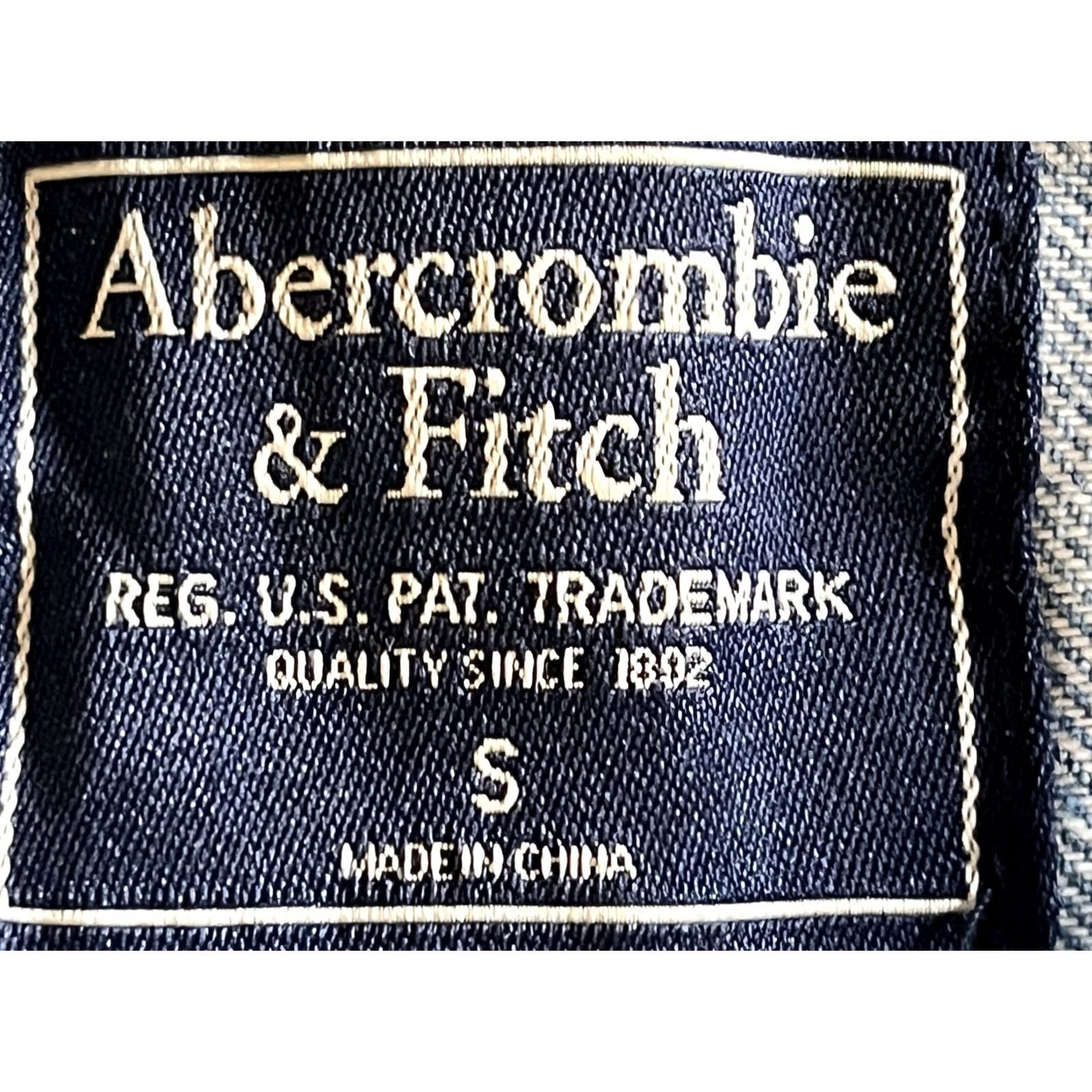 Abercrombie & Fitch Abercrombie & Fitch Overalls Womens S Blue Denim 100% Cotton China Shorts Casual Pockets Button Sleeveless Summer Regular Womens Size 28" / US 6 / IT 42 - 6 Thumbnail