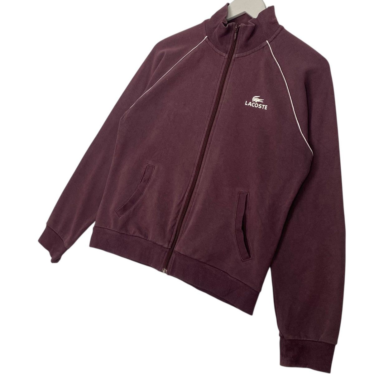 Other Vintage 90s Lacoste Full Zip Sweater Purple Pullover Size S Size US S / EU 44-46 / 1 - 2 Thumbnail