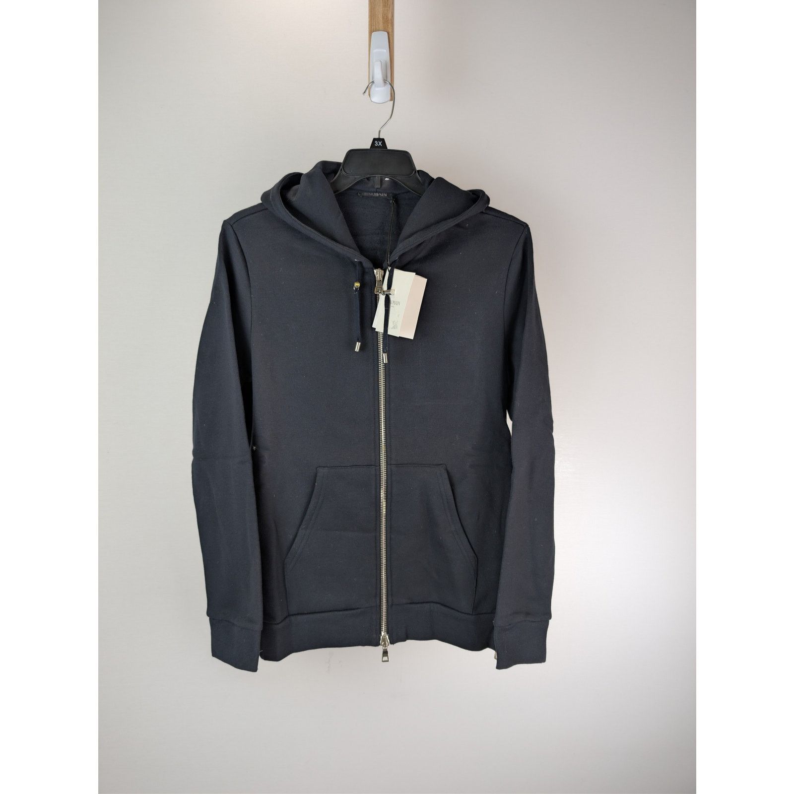 Balmain o1rshd1 Pullover Hoodie in Black Size US M / EU 48-50 / 2 - 1 Thumbnail