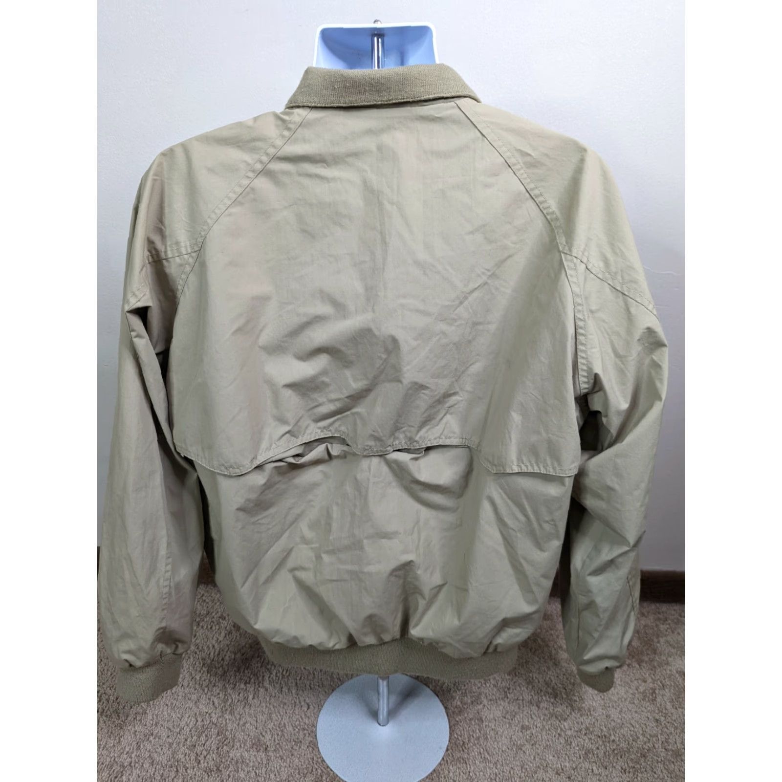 Vintage VINTAGE Par Four Derby Bomber Jacket L Full Zip Beige Mens 80s 90s Modern Casual Busy Honeycomb Fabric? Size US L / EU 52-54 / 3 - 3 Thumbnail