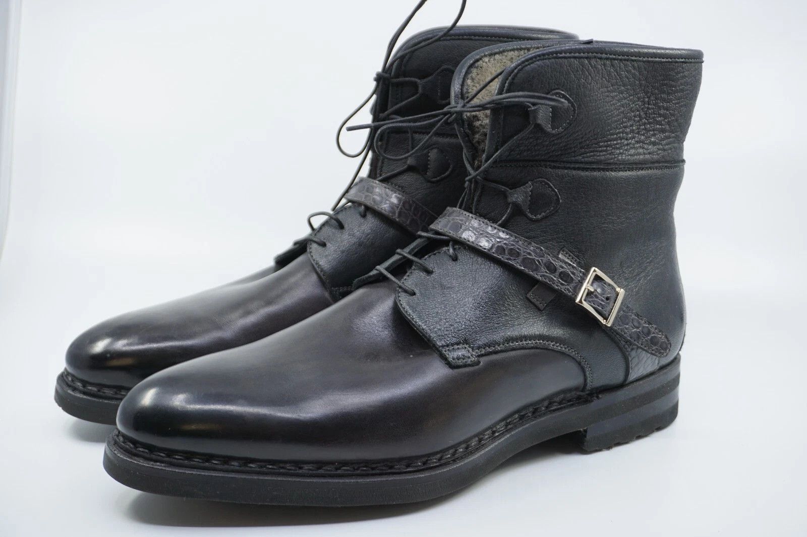 Santoni NEW Santoni Goodyear Fur Boots EU 42.5 UK 8.5 US 9.5 Size US 9.5 / EU 42-43 - 2 Thumbnail