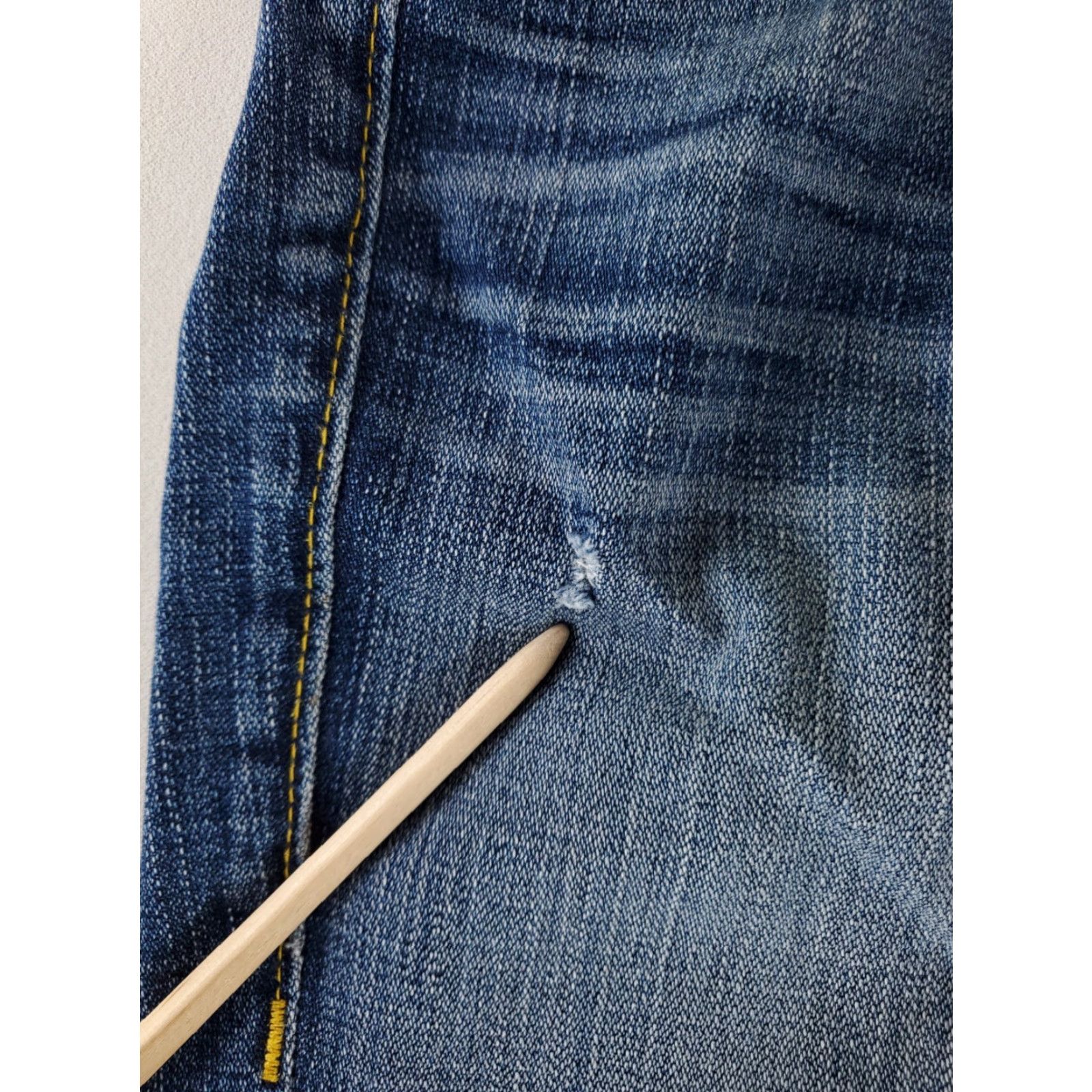 True Religion True Religion Billy Blue Jeans Womens 33x33 USA Skull Blue Straight Size 24" / US 00 / IT 34 - 2 Thumbnail