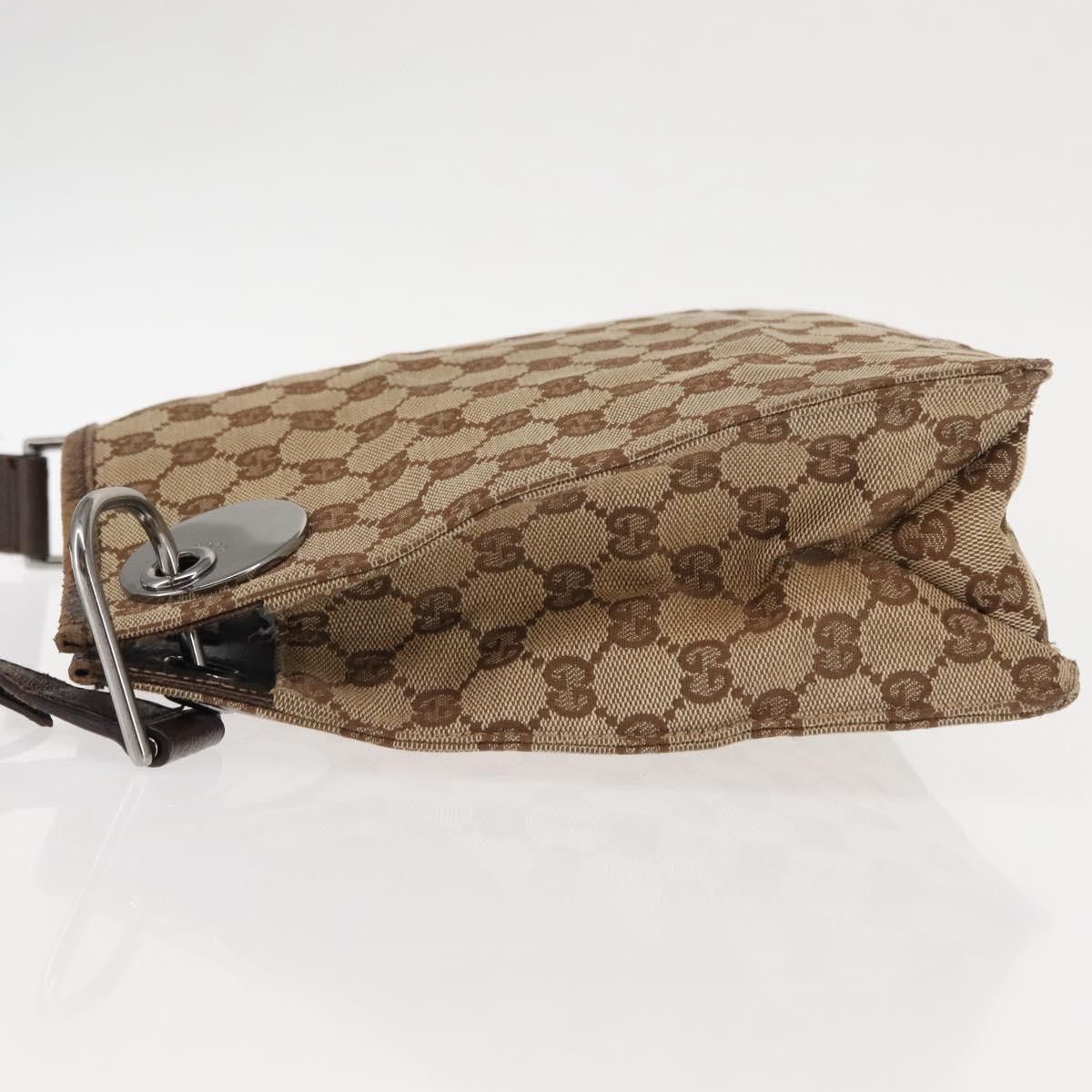 Gucci GUCCI GG Canvas Shoulder Bag Beige Silver Size ONE SIZE - 6 Thumbnail