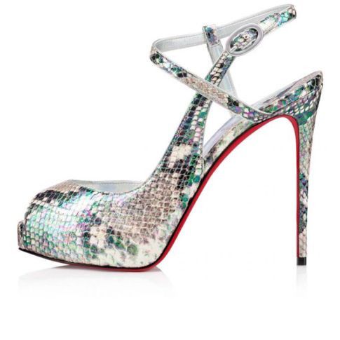 Christian Louboutin o1s1wg110125 Platforms Jenlove 120mm Sandals in Multicolor Size US 7 / IT 37 - 2 Thumbnail