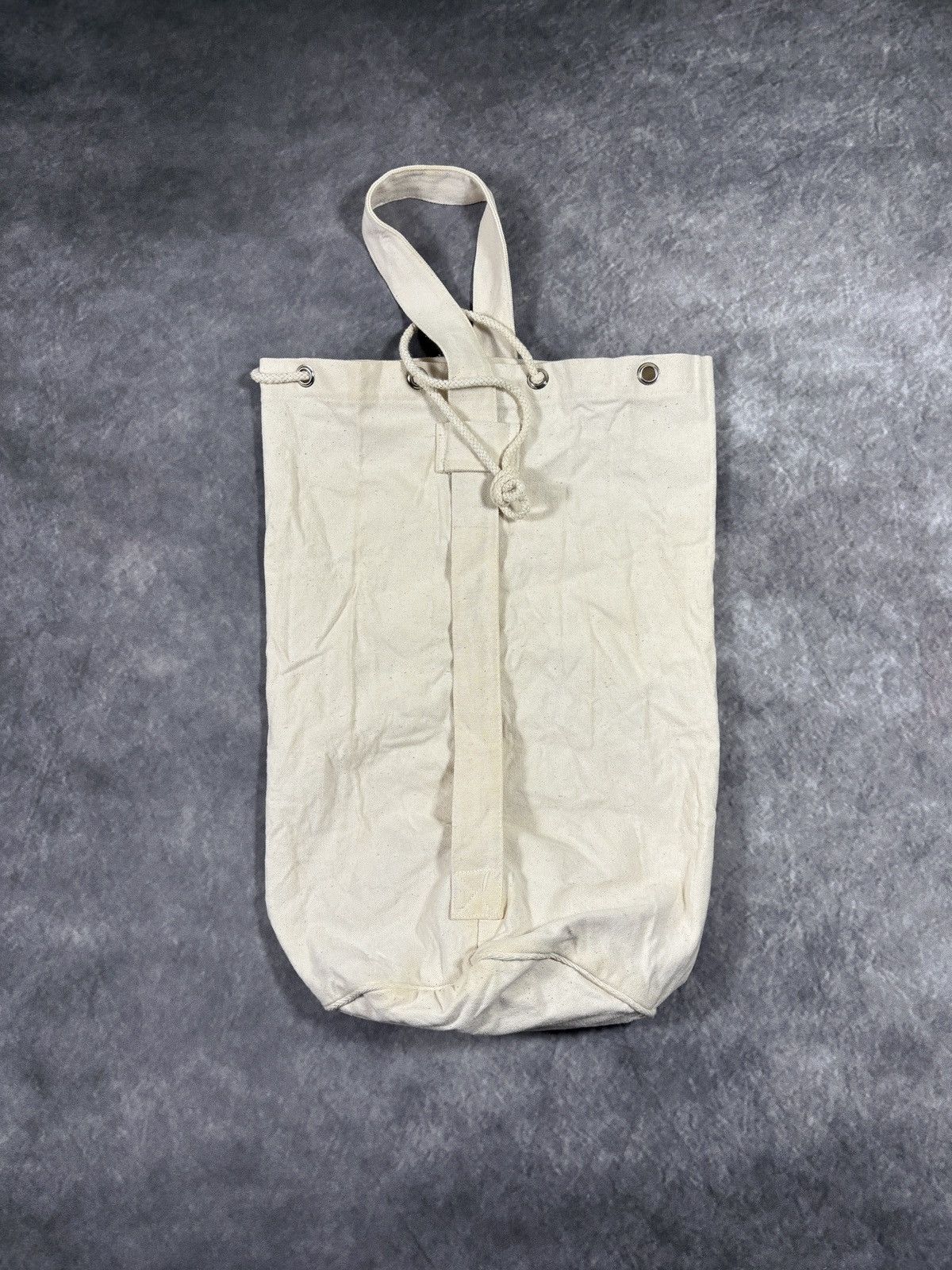 Vintage Vintage Canvas Sling Bag Natural Laundry Tote Messenger Side Size ONE SIZE - 2 Thumbnail