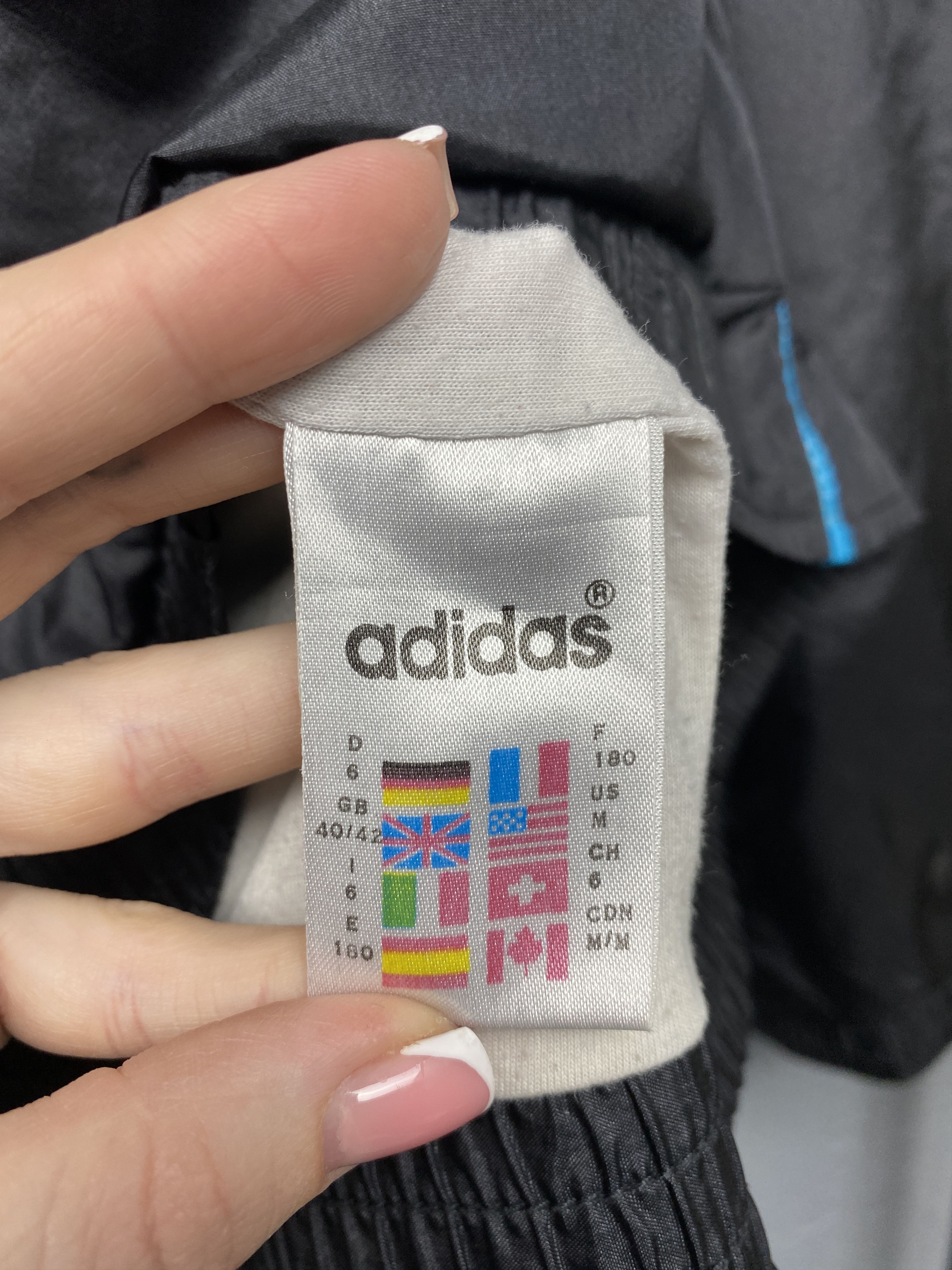 Adidas × Vintage Adidas 90s Vintage Mens Track Top Nylon Jacket Size US M / EU 48-50 / 2 - 6 Thumbnail