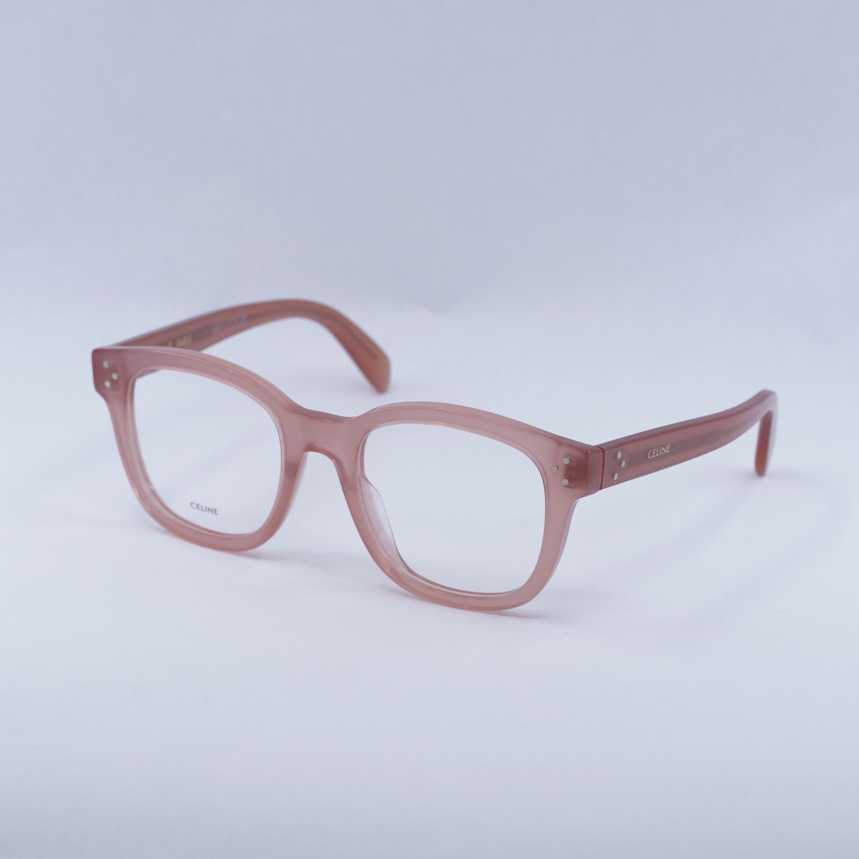 Celine Celine CL50098I 074 Eyeglasses Shiny Pink 50mm Square Frame Size ONE SIZE - 7 Thumbnail