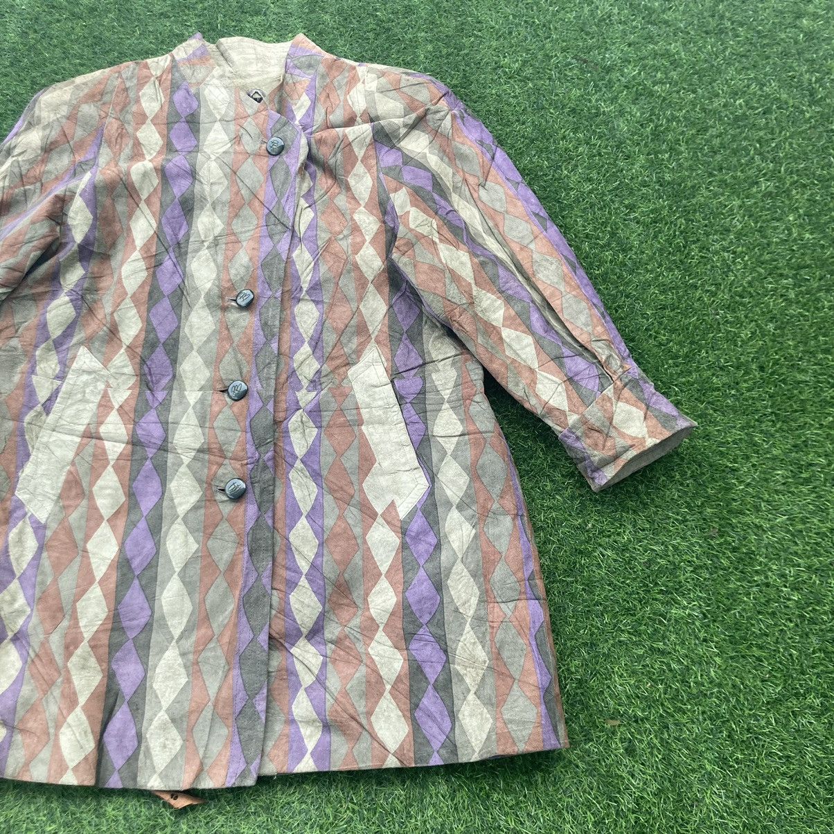 Genuine Leather × Pierre Balmain PIERRE BALMAIN PARIS PATCHWORK DESIGN LEATHER LONG JACKET Size ONE SIZE - 4 Thumbnail