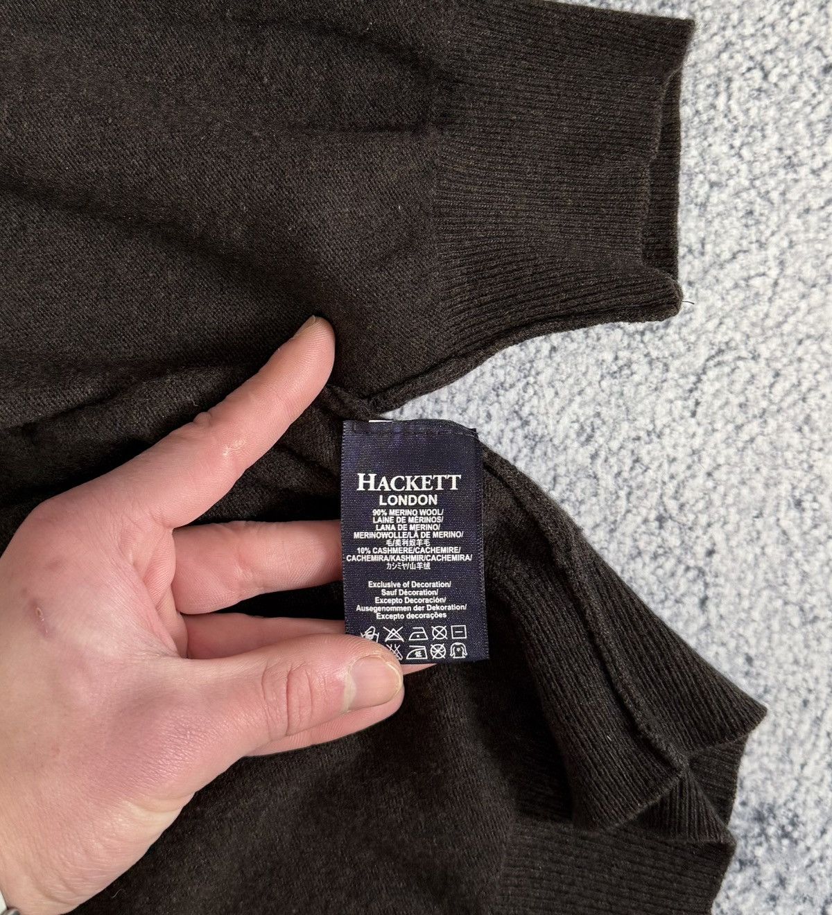 Hackett Hackett London Mayfair Merino Cashmere Sweater Patch Men XXL Size US XXL / EU 58 / 5 - 16 Thumbnail