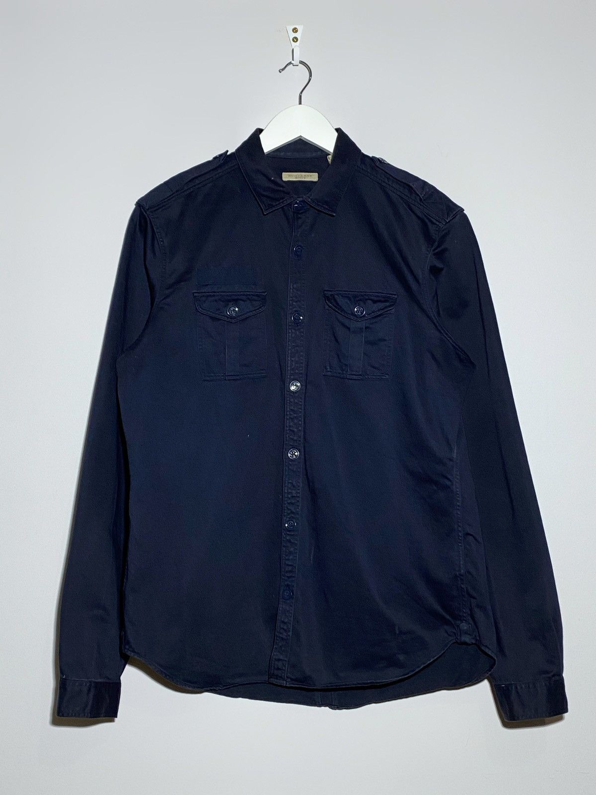Burberry Burberry Brit Pockets Button Up Shirt Midnight Blue Size US L / EU 52-54 / 3 - 1 Thumbnail