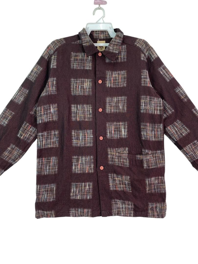 Japanese Brand × Norbit Vtg 90s NORBIT japan shasiko stitch art button up shirts Size US M / EU 48-50 / 2 - 2 Thumbnail