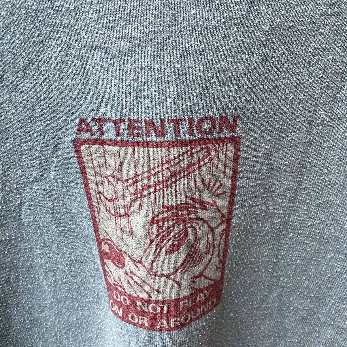 Fruit Of The Loom × Vintage 🔥Vintage 90s ATTENTION Do Not Play Around Sweatshirts Size US XS / EU 42 / 0 - 5 Thumbnail