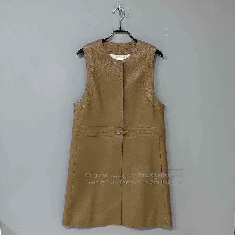 Hermes Hermes Deer Leather Long Vest Jacket Size XS / US 0-2 / IT 36-38 - 1 Thumbnail