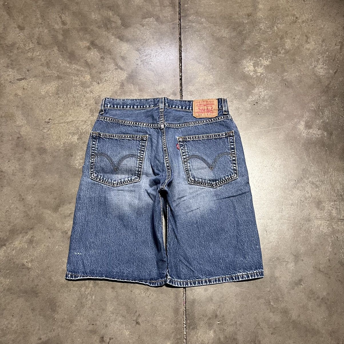 Levi's Vintage 90s Levis 569 Baggy Denim Shorts Loose Fit Skater Size US 32 / EU 48 - 5 Thumbnail