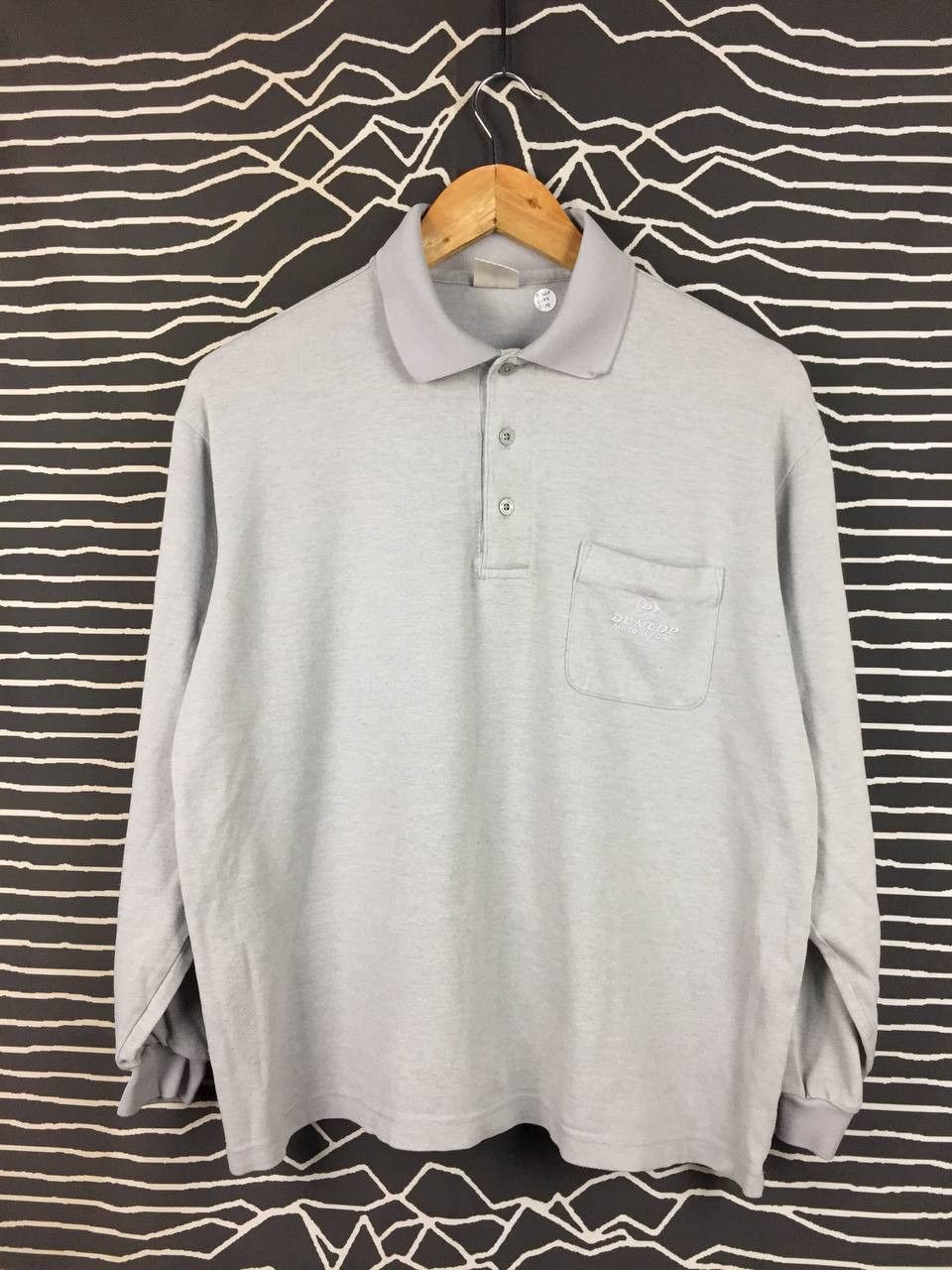 Dunlop Vtg Dunlop Motorsport Embroidered Logo Long Sleeve Polo Tee Size US L / EU 52-54 / 3 - 1 Thumbnail