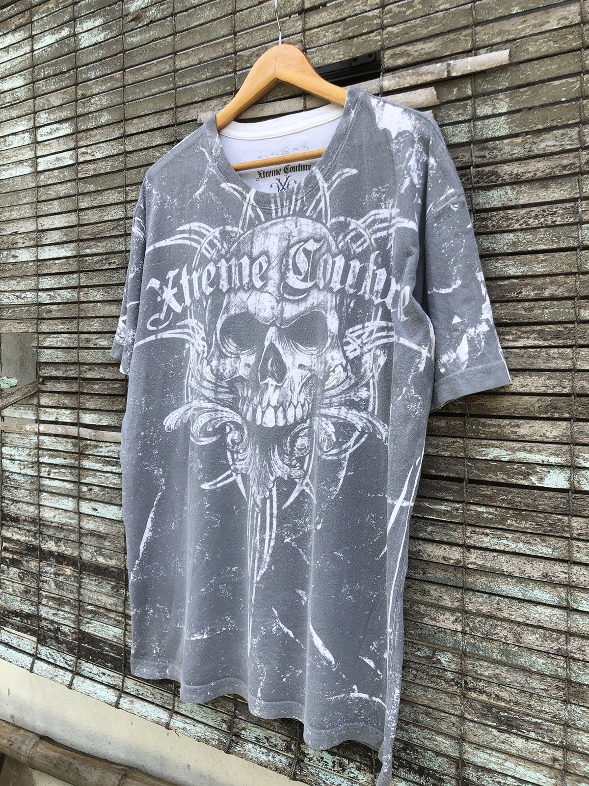Affliction OVP Skull Xtreme Couture Tshirt Size US XL / EU 56 / 4 - 2 Thumbnail