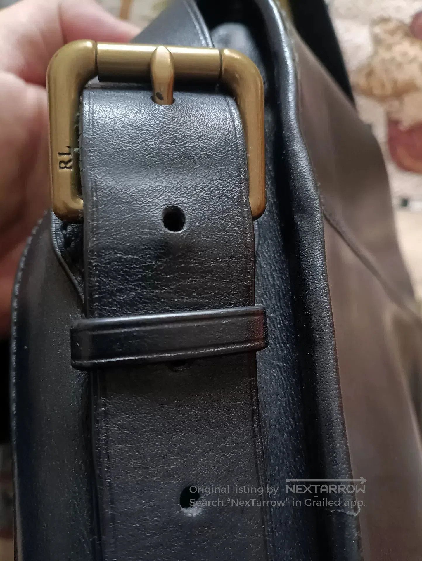 Polo Ralph Lauren Ralph Lauren Black Leather Commuter Bag. Size ONE SIZE - 6 Thumbnail