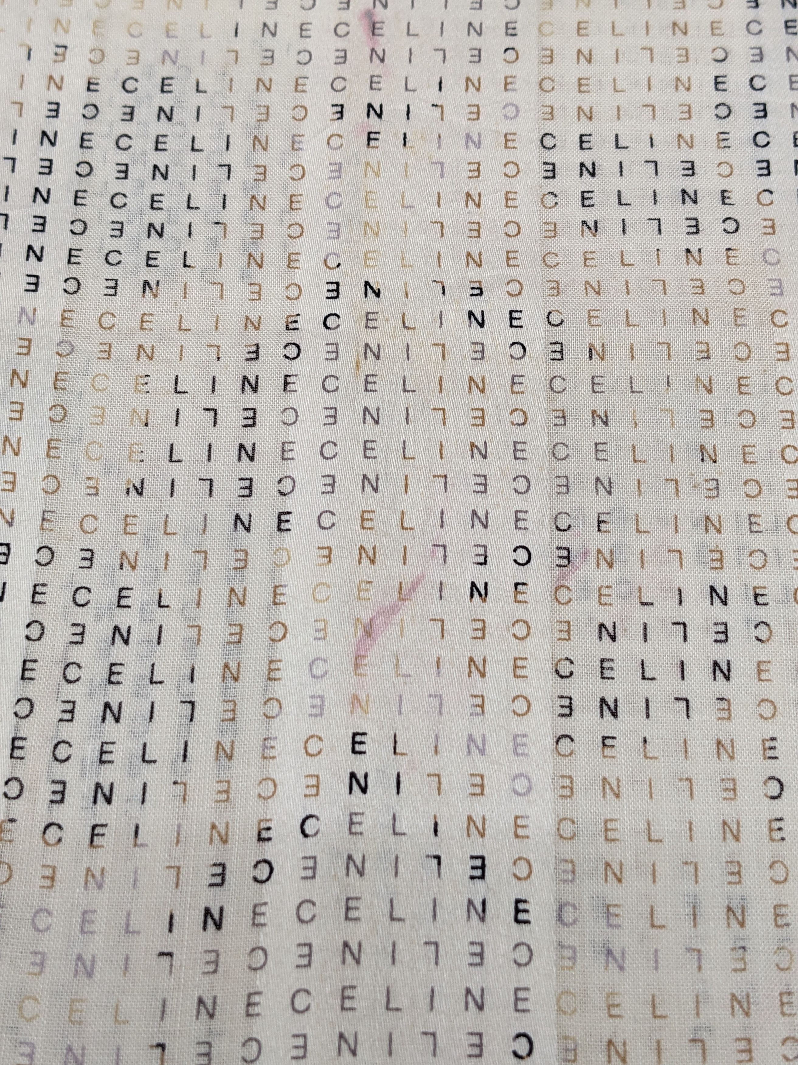 Celine Celine "All Over Print" Pocket Square – Designer Monogram Size ONE SIZE - 5 Thumbnail