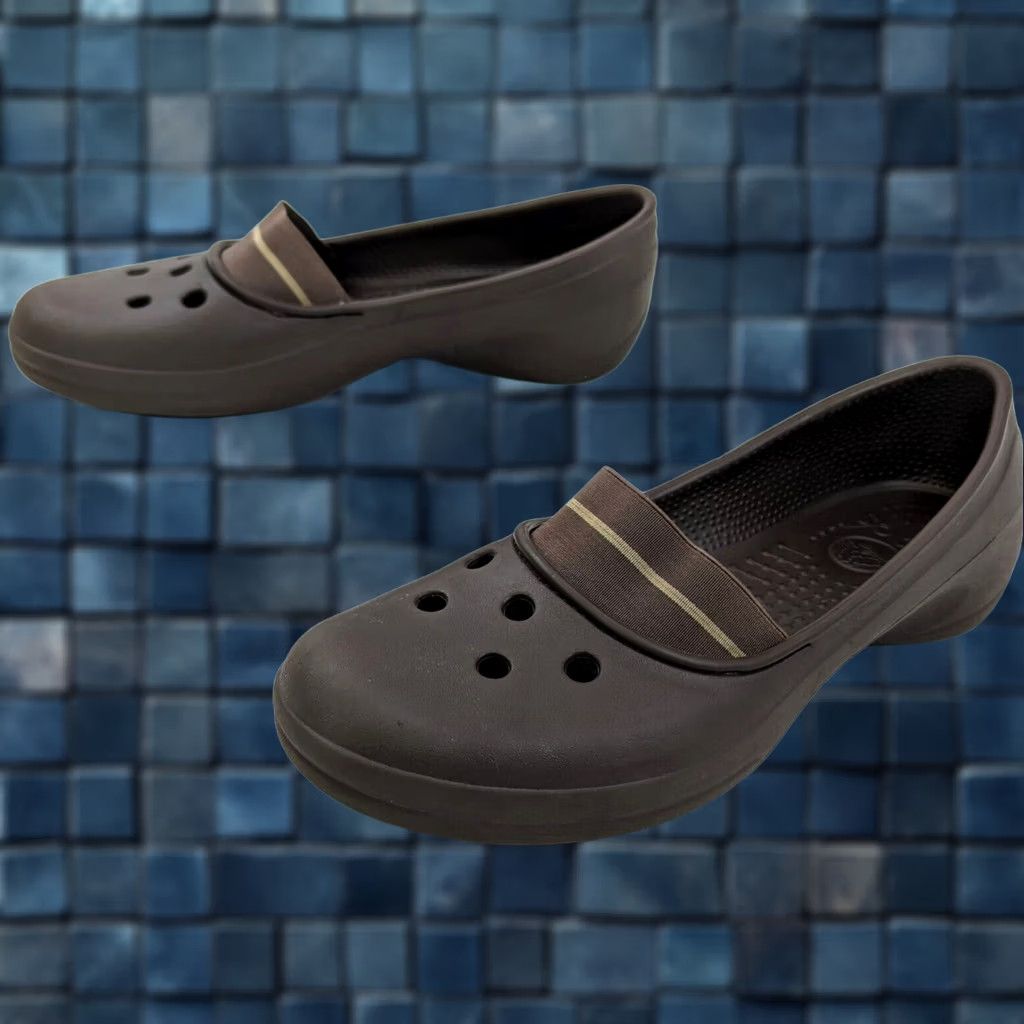 Crocs Crocs Juneau Brown Elastic Vamp Flats Women 10 Slip On Comfort Closed Toe Casual Shoes Womens Shoes Slips-On Brown Crocs Juneau Size US 10 / IT 40 - 1 Thumbnail