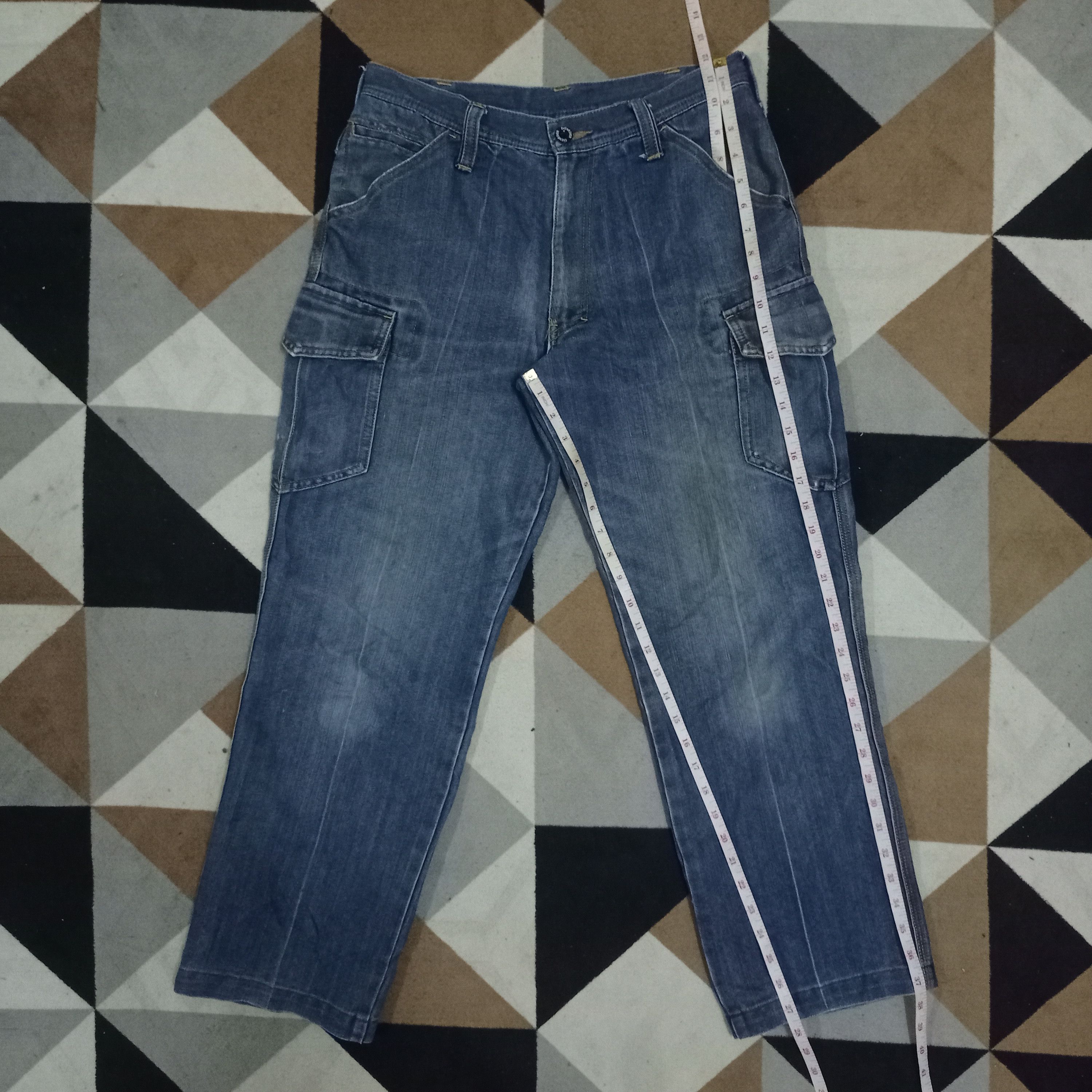 Japanese Brand Vintage Japanese Brand Baggy Cargo Denim Pants Size US 30 / EU 46 - 12 Thumbnail