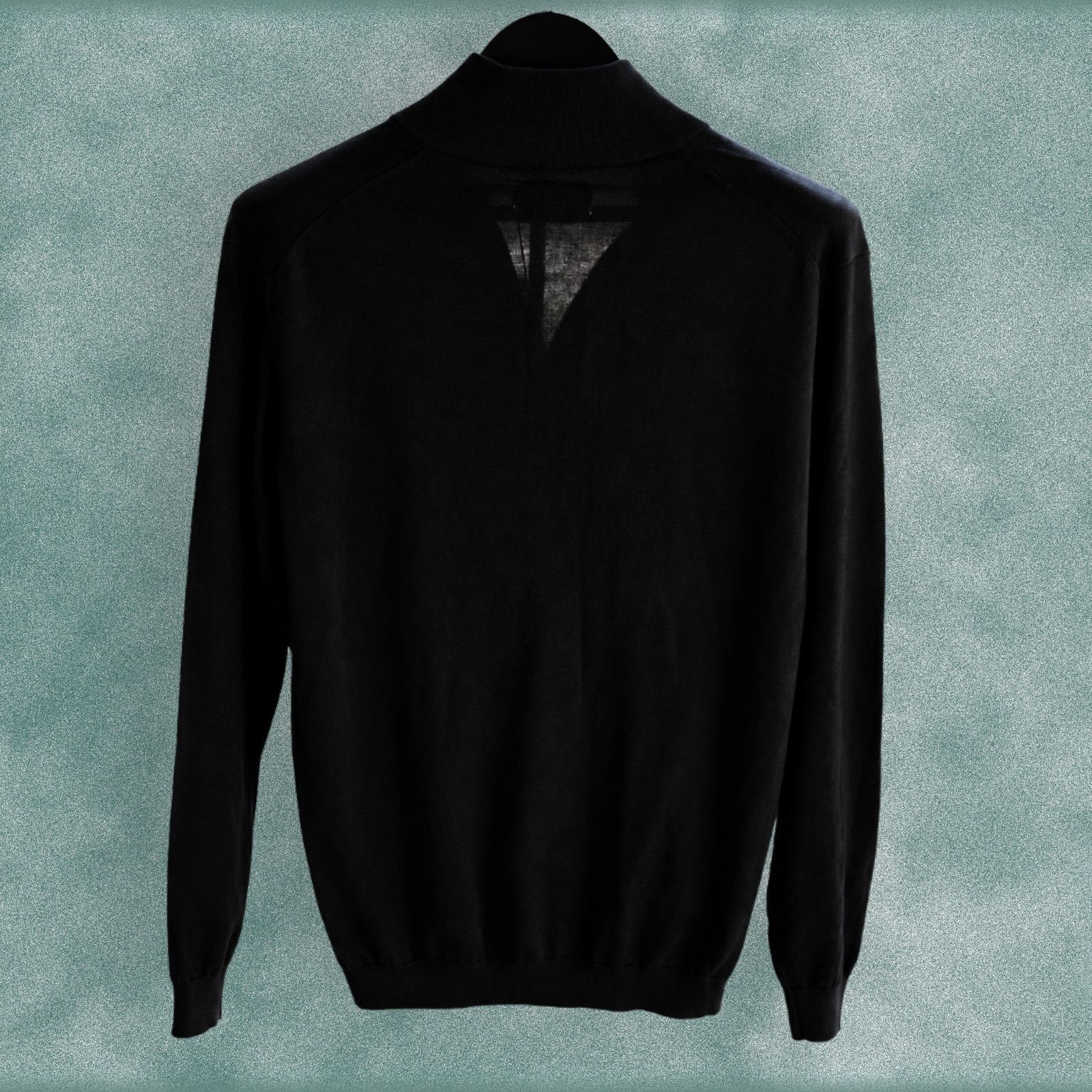 Other Collars & Co Black Silk Blend Quarter Zip Mens Large Size US L / EU 52-54 / 3 - 2 Thumbnail