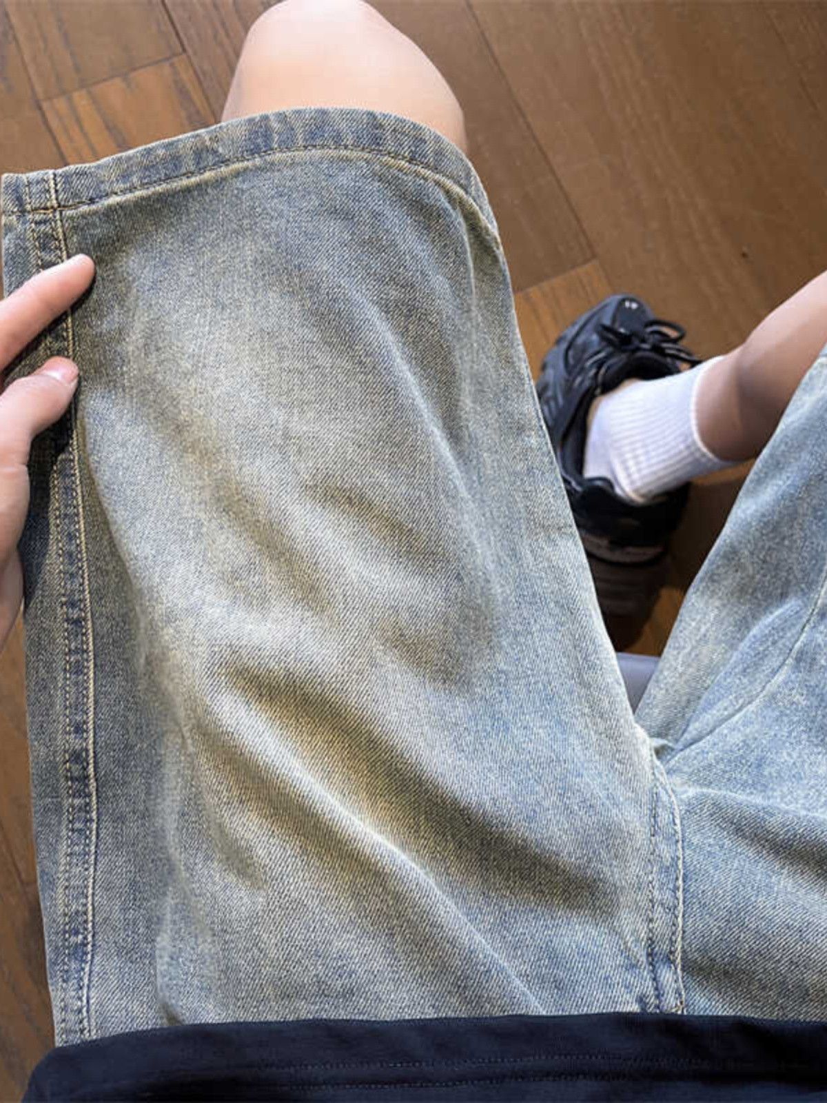 Japanese Brand × Jean Retro straight leg loose denim shorts Size US 32 / EU 48 - 4 Thumbnail