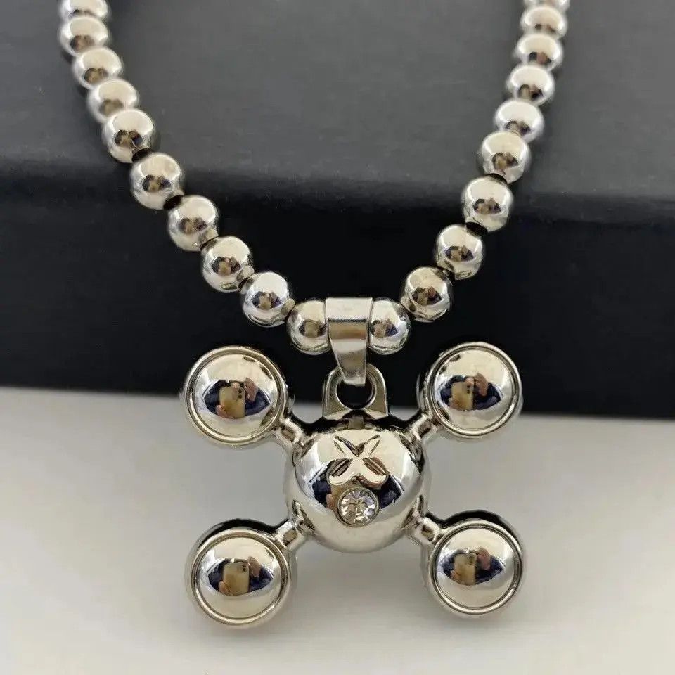 Jewelry Round Bead Chain Quadangle Ball Pendant Size ONE SIZE - 1 Thumbnail