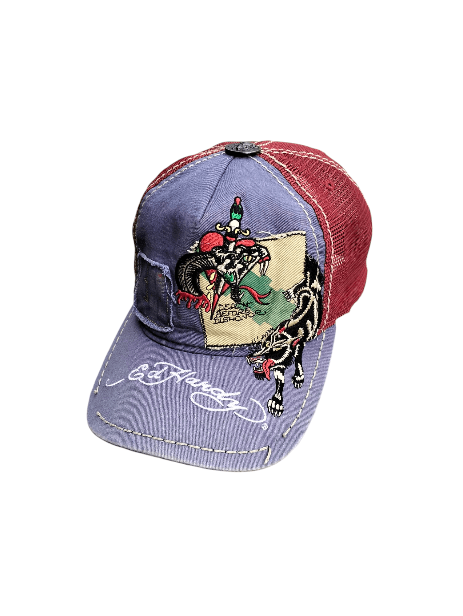 Ed Hardy Archive💥 Ed Hardy Truckers Cap Embroidered Hat Cap Size ONE SIZE - 1 Thumbnail