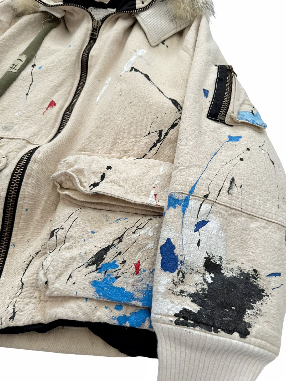 Greg Lauren Sz2 Sample Painted Puffer Canvas Parka Size US M / EU 48-50 / 2 - 4 Thumbnail