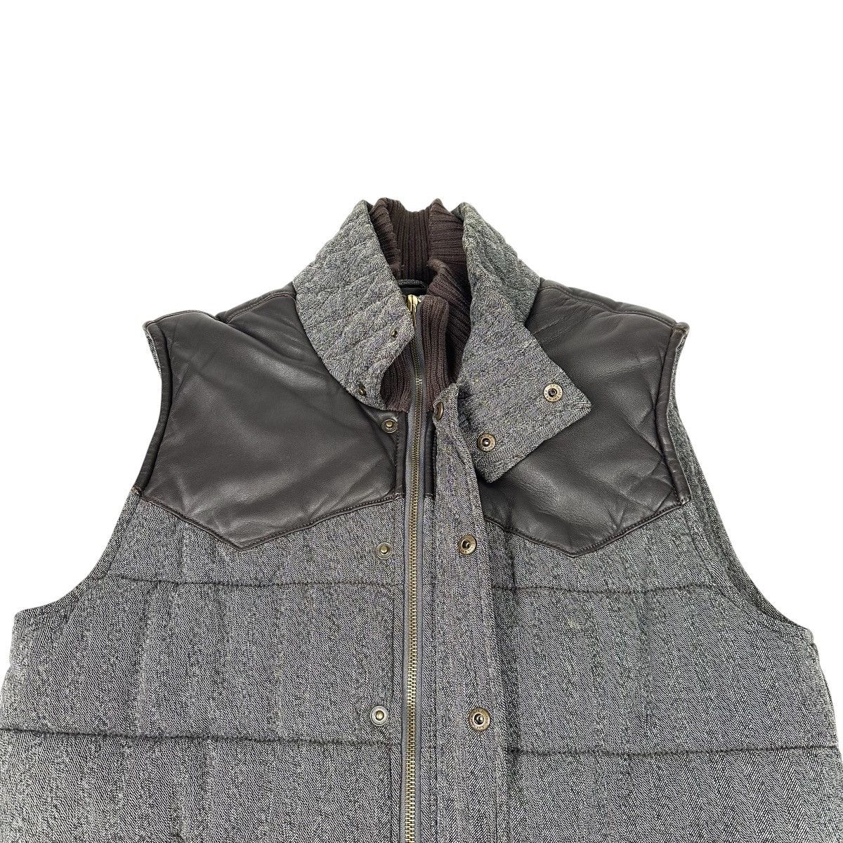 7 For All Mankind 7 For All Mankind Men’s M Puffer Vest Leather Yoke Full Zip Size US M / EU 48-50 / 2 - 2 Thumbnail
