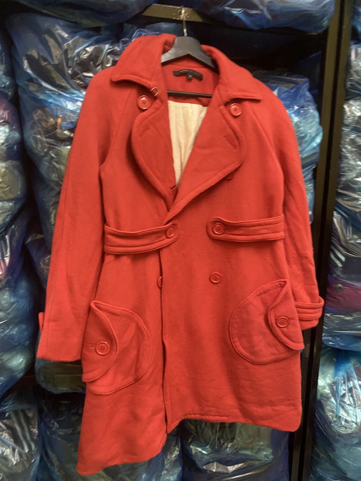 Marc by Marc Jacobs Vintage Marc Jacobs Red Wool Blend Double-Breasted Coat Size M / US 6-8 / IT 42-44 - 3 Thumbnail