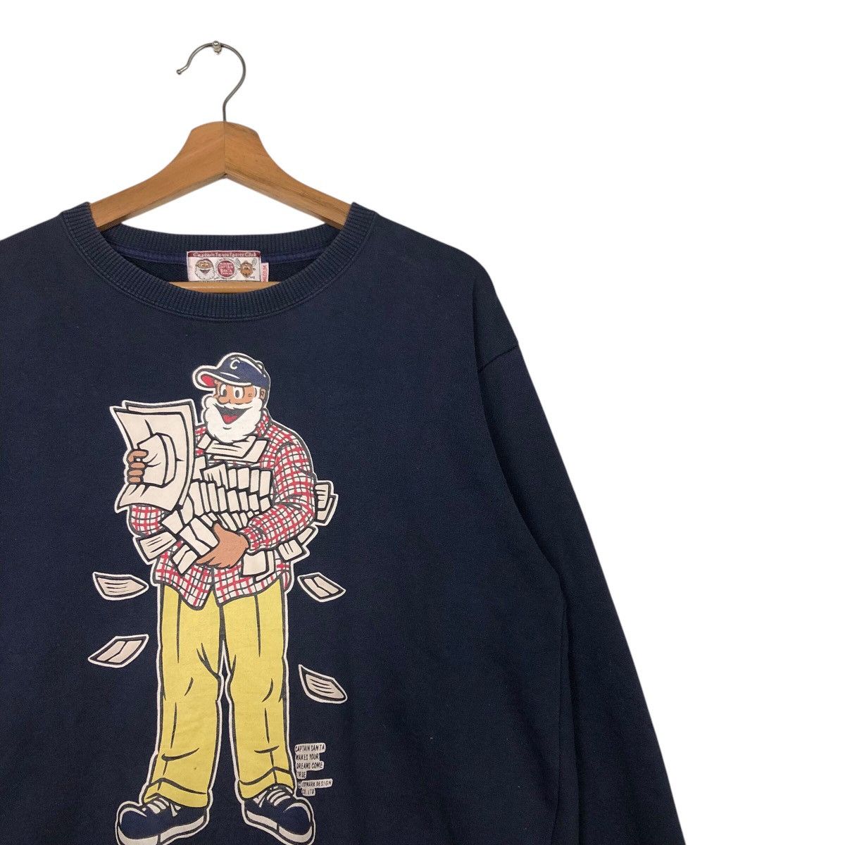 Hysteric Glamour 📌Vintage Captain Santa Sports Club Big Logo Sweatshirt Size US M / EU 48-50 / 2 - 7 Thumbnail