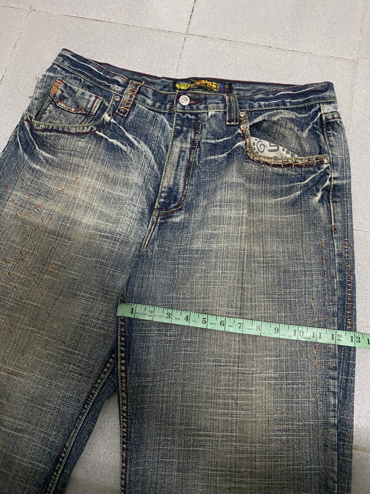 Japanese Brand × Vintage Vintage Miskeen Wideleg Denim Jeans Size US 38 / EU 54 - 12 Thumbnail