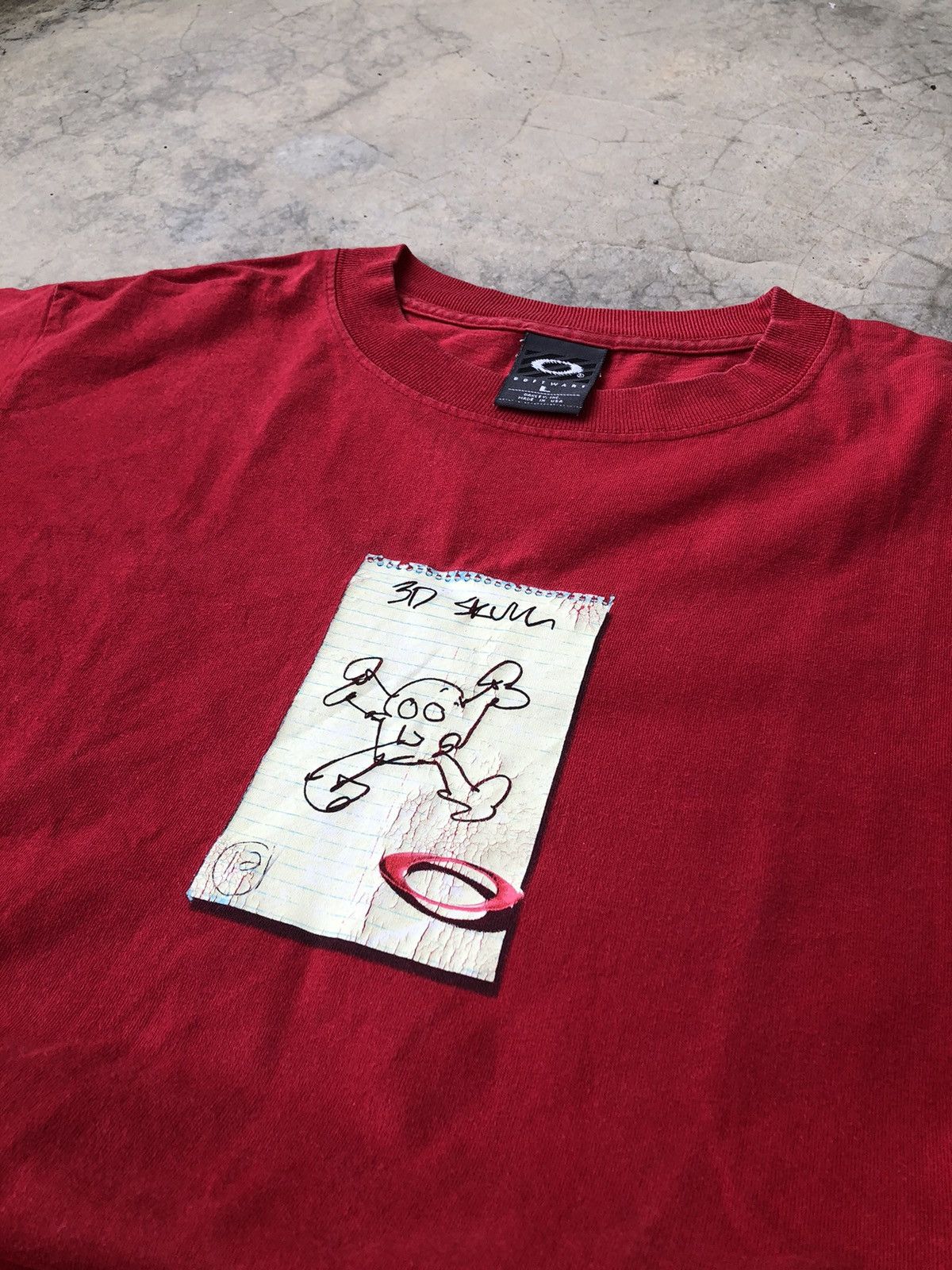 Vintage ☠️ OAKLEY 00s Software Skull Center Note Logo Vintage Tshirt Size US L / EU 52-54 / 3 - 5 Thumbnail