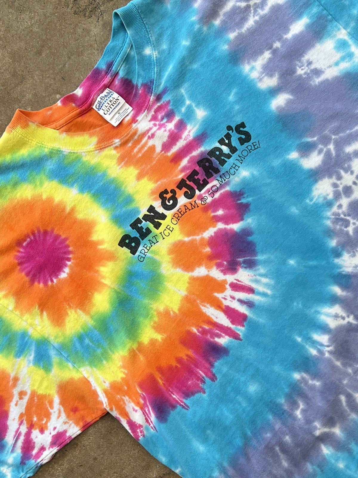 Vintage Vintage Y2K Ben & Jerry's Tie Dye Ice Cream Tee XL Size US XL / EU 56 / 4 - 1 Thumbnail