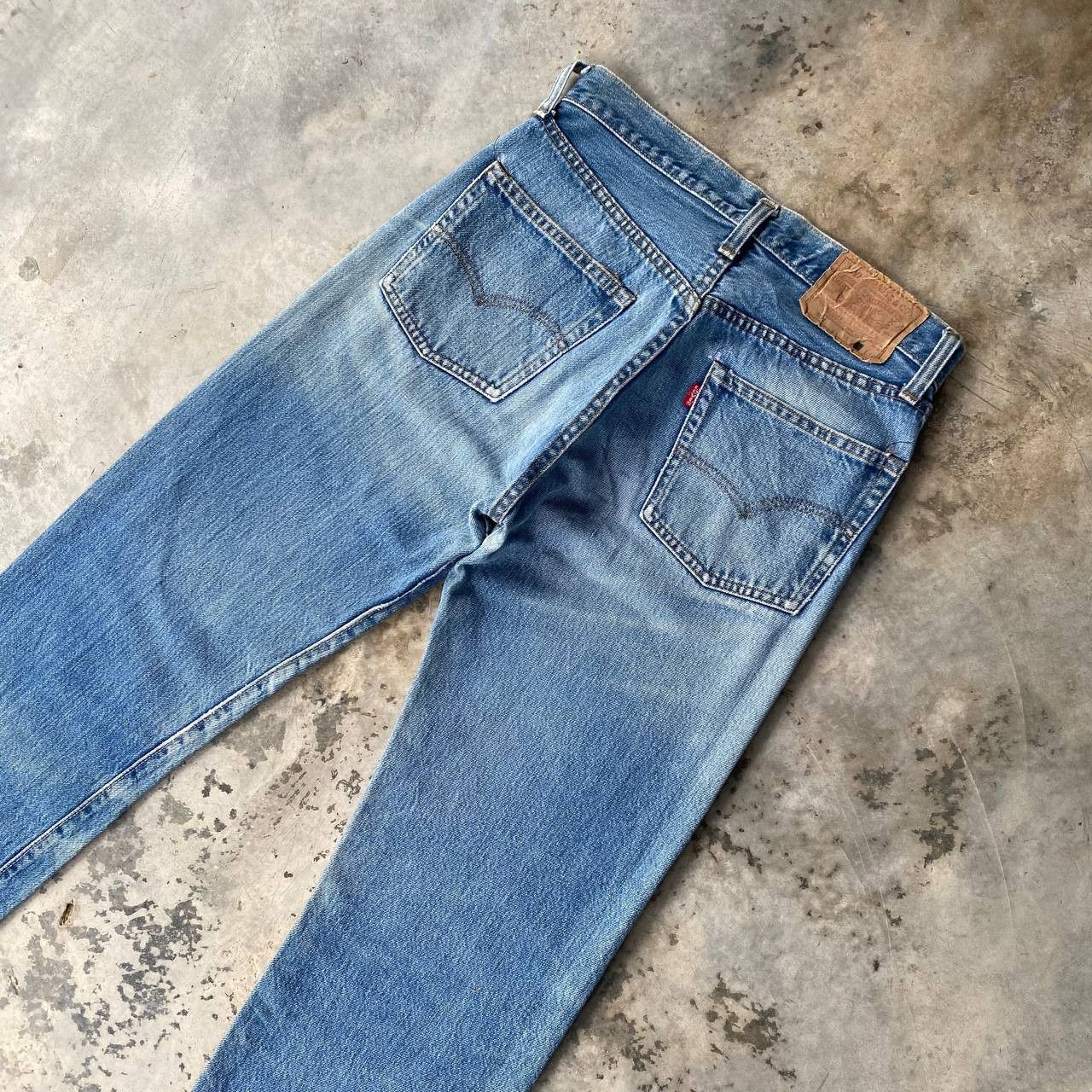 Levi's Vintage Clothing Rare 1970s Levi’s 501 Redline Selvedge Release Hem Button 6 Size US 28 / EU 44 - 17 Thumbnail