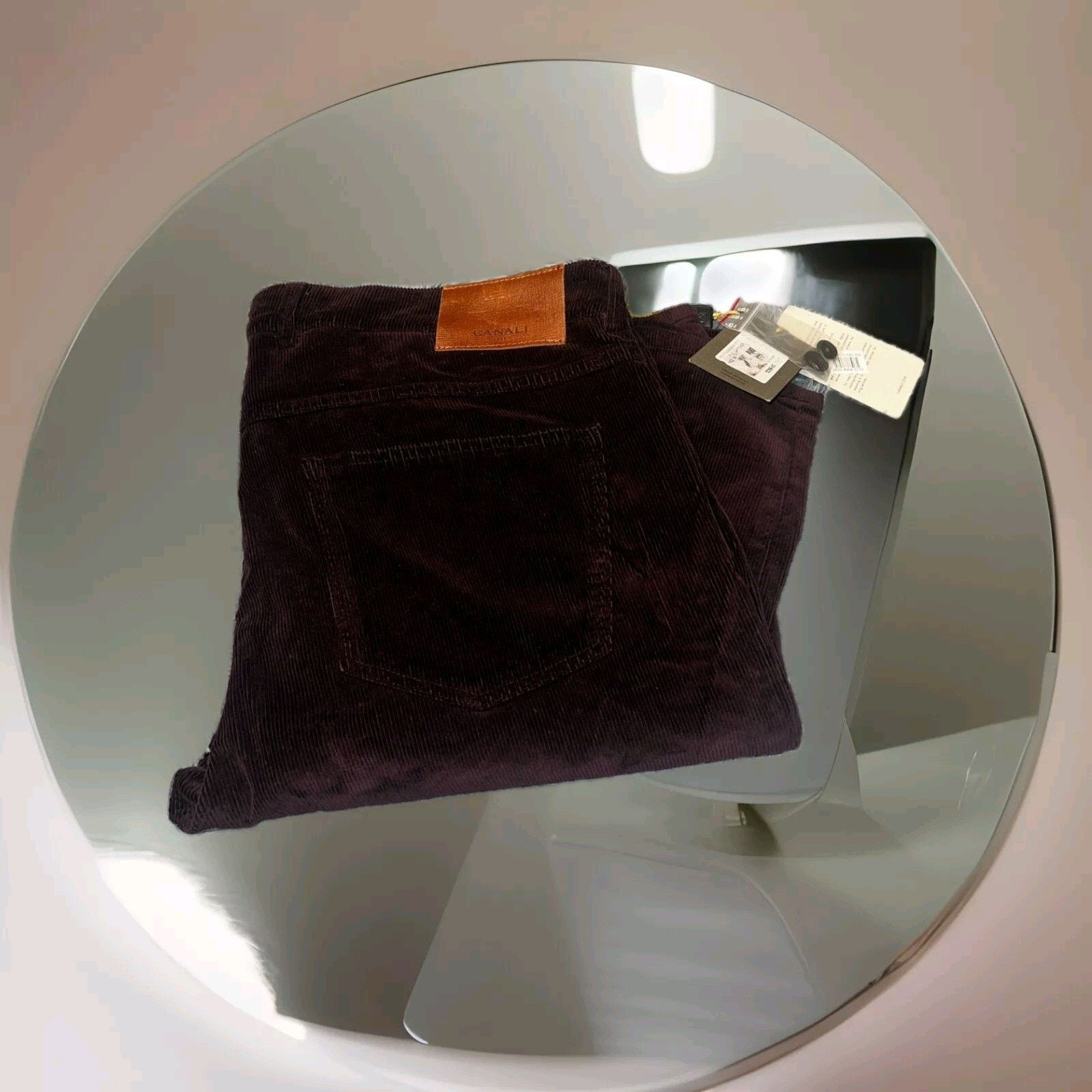 Canali Cordoroy Canali Men's Dark Red Pants Size 56 X Eu Size US 40 / EU 56 - 3 Thumbnail