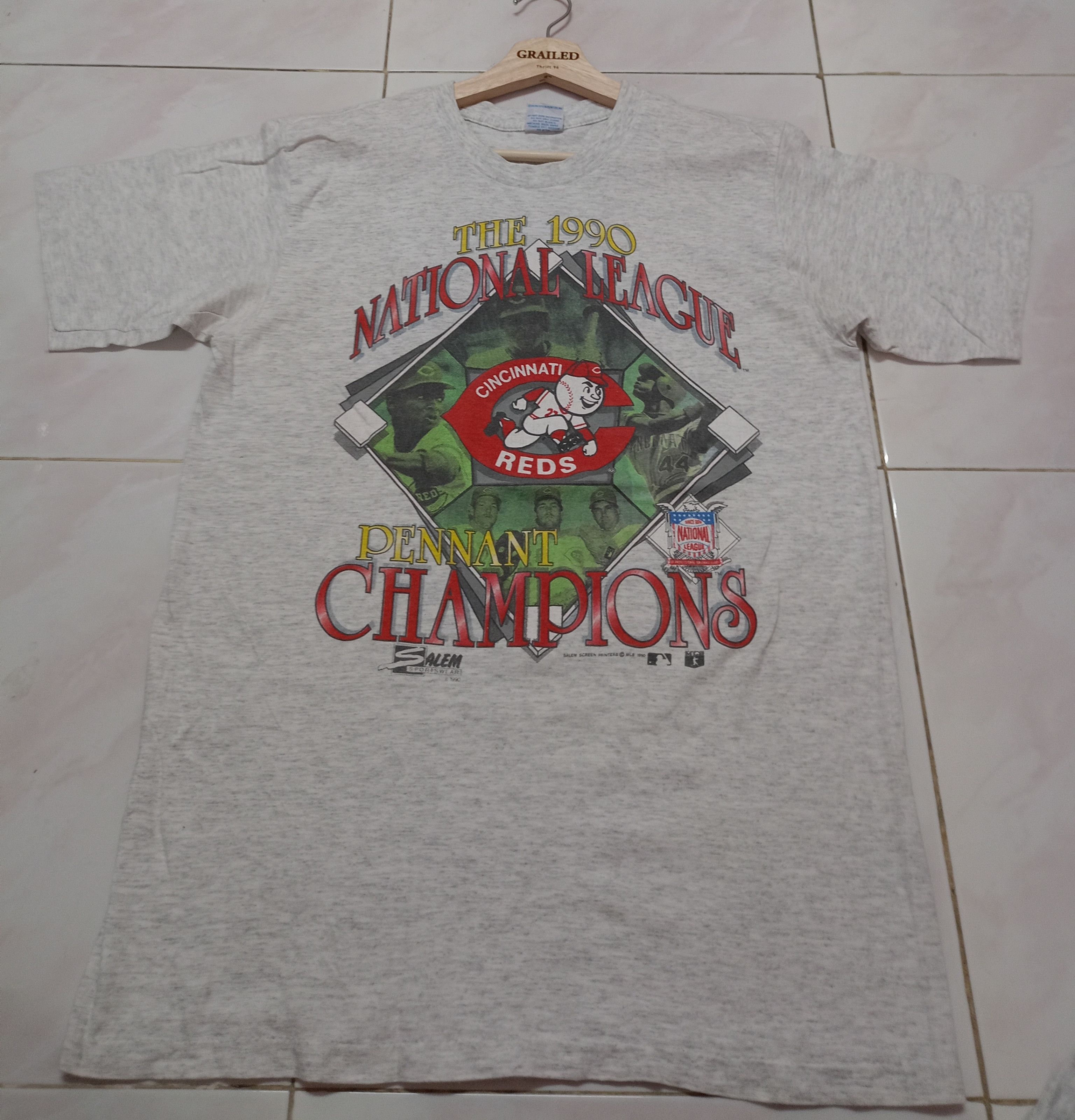 Salem Sportswear × Vintage Vintage Salem X MLB REDS Size US L / EU 52-54 / 3 - 1 Thumbnail