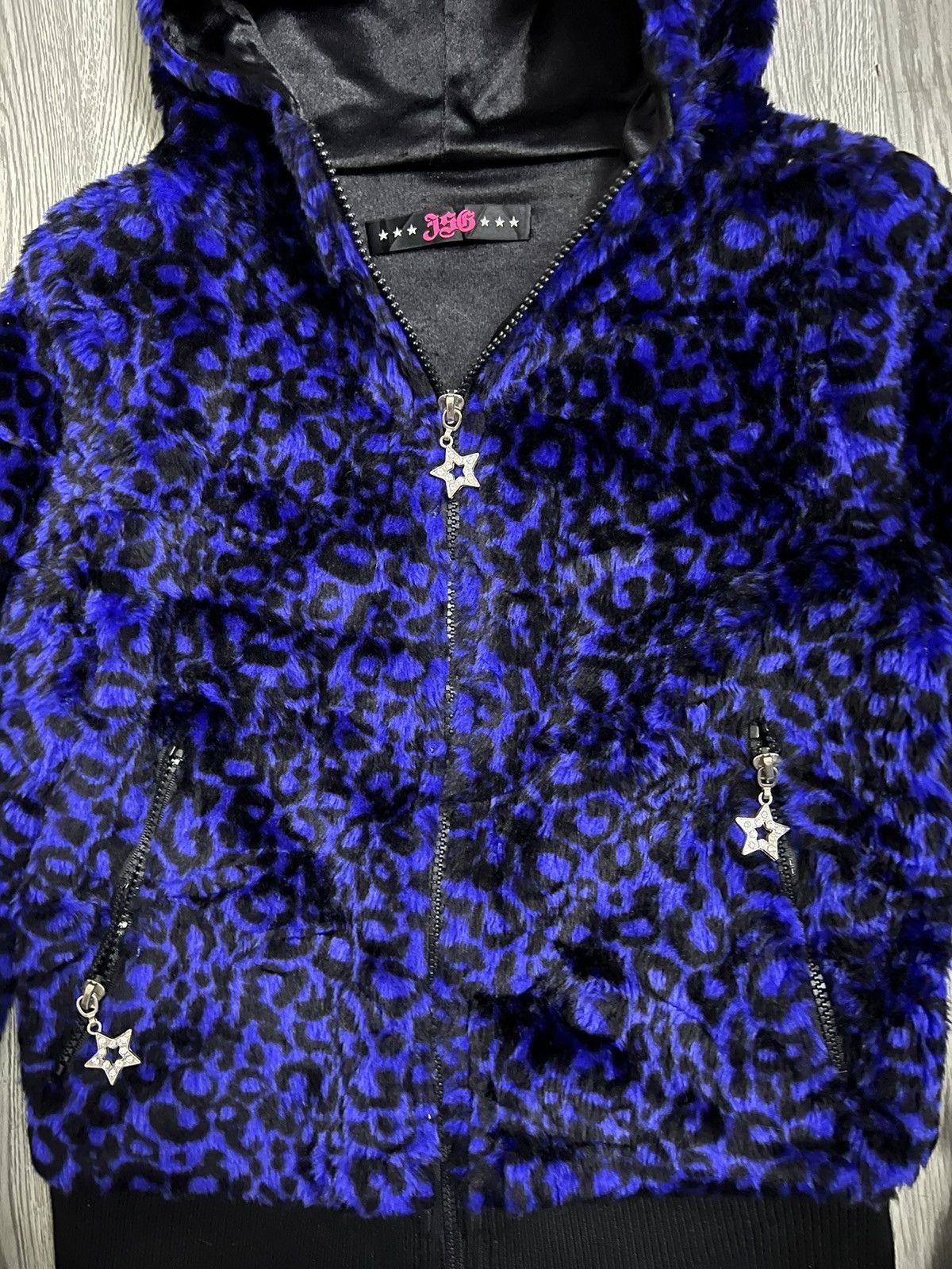 Japanese Brand JSG leopard fur cat ear hoodie zip ★☆ Size ONE SIZE - 10 Thumbnail