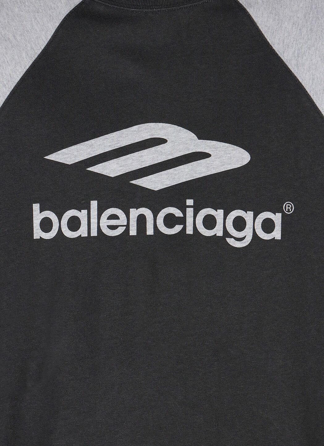 Balenciaga o1mt1gz0325 Raglan Oversized T-Shirt in Heather Grey/Black Size US S / EU 44-46 / 1 - 5 Thumbnail
