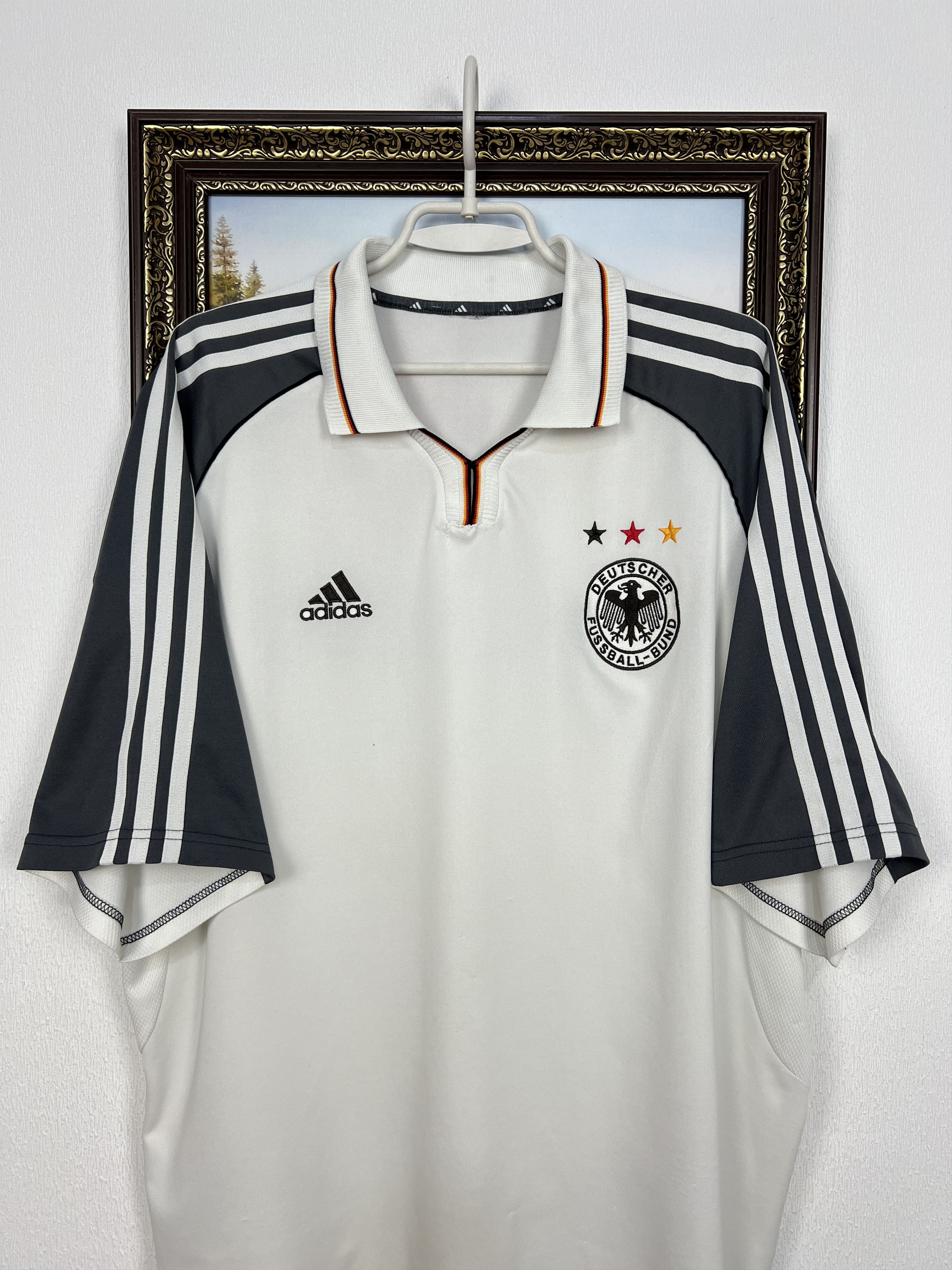Adidas Germany Home football shirt 2000 Soccer Adidas National Team Size US XXL / EU 58 / 5 - 2 Thumbnail