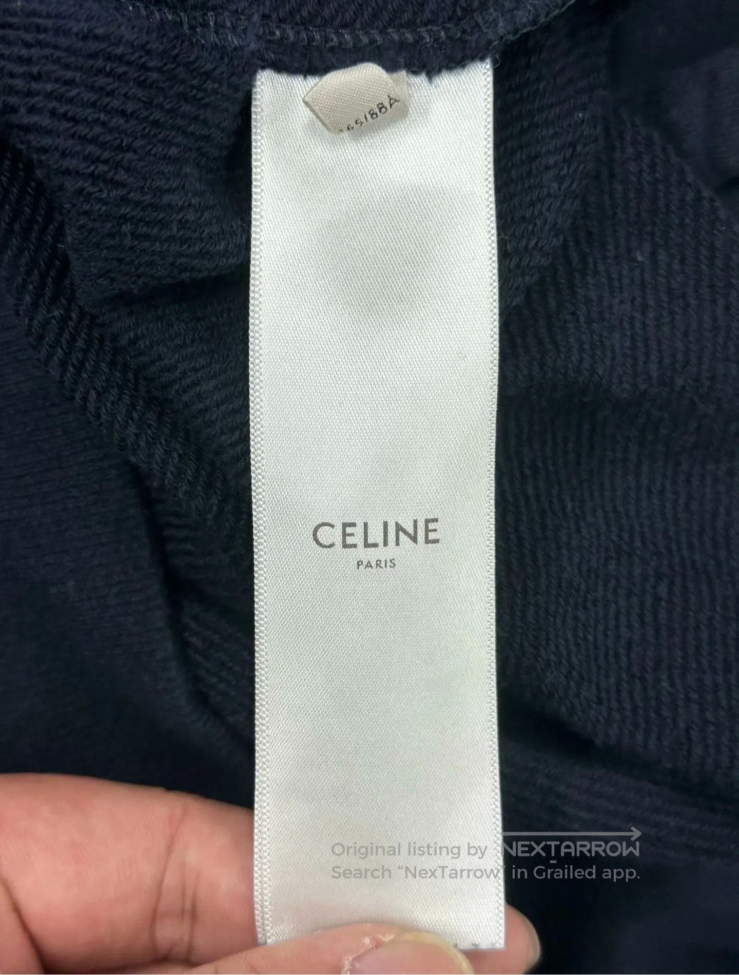 Celine CELINE Dark Blue Carriage Letter Logo Hooded Sweatshirt| Size US M / EU 48-50 / 2 - 4 Thumbnail