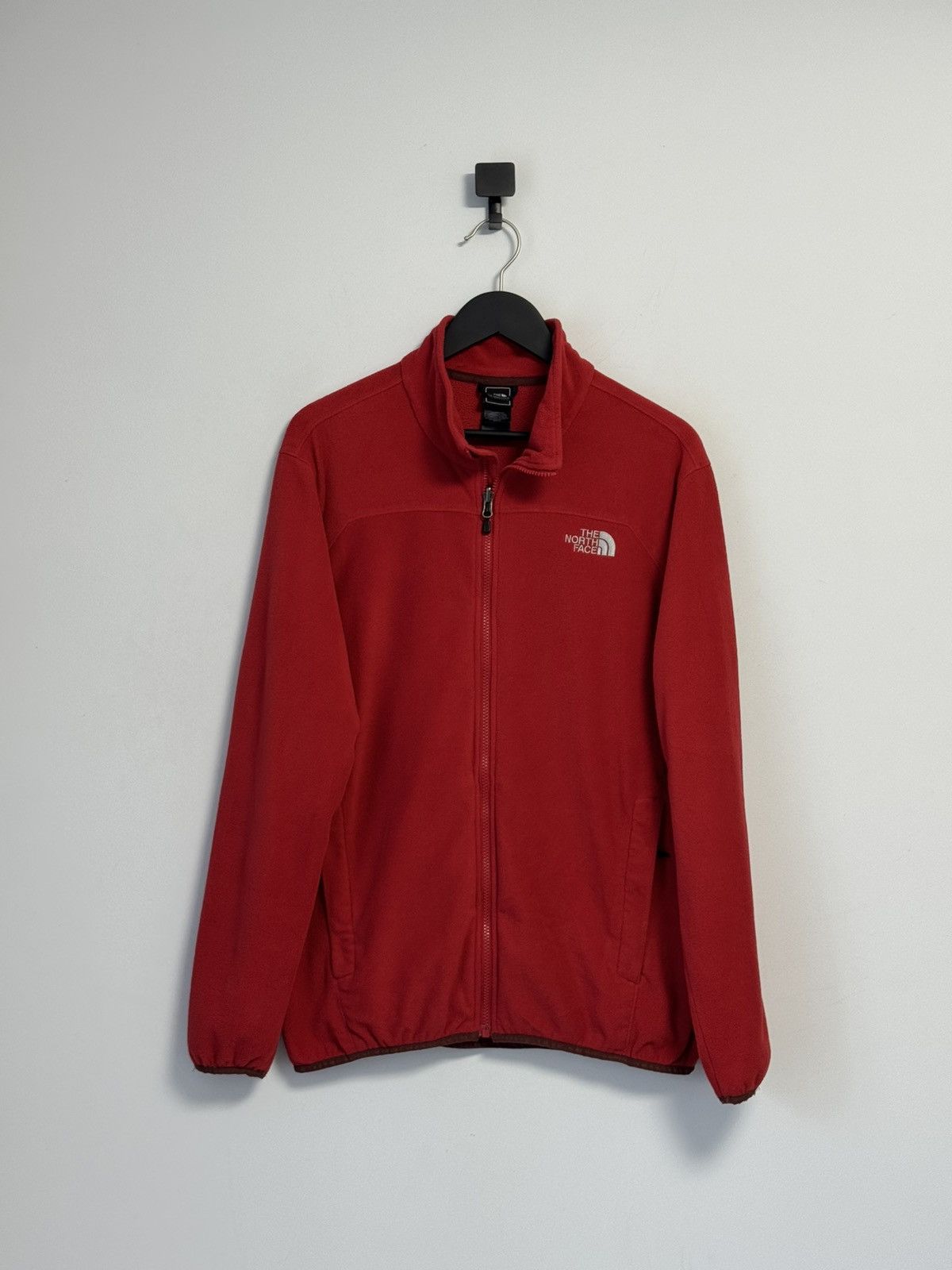 The North Face The North Face Full Zip Fleece Jacket Red Embroidered Logo Size US L / EU 52-54 / 3 - 1 Thumbnail